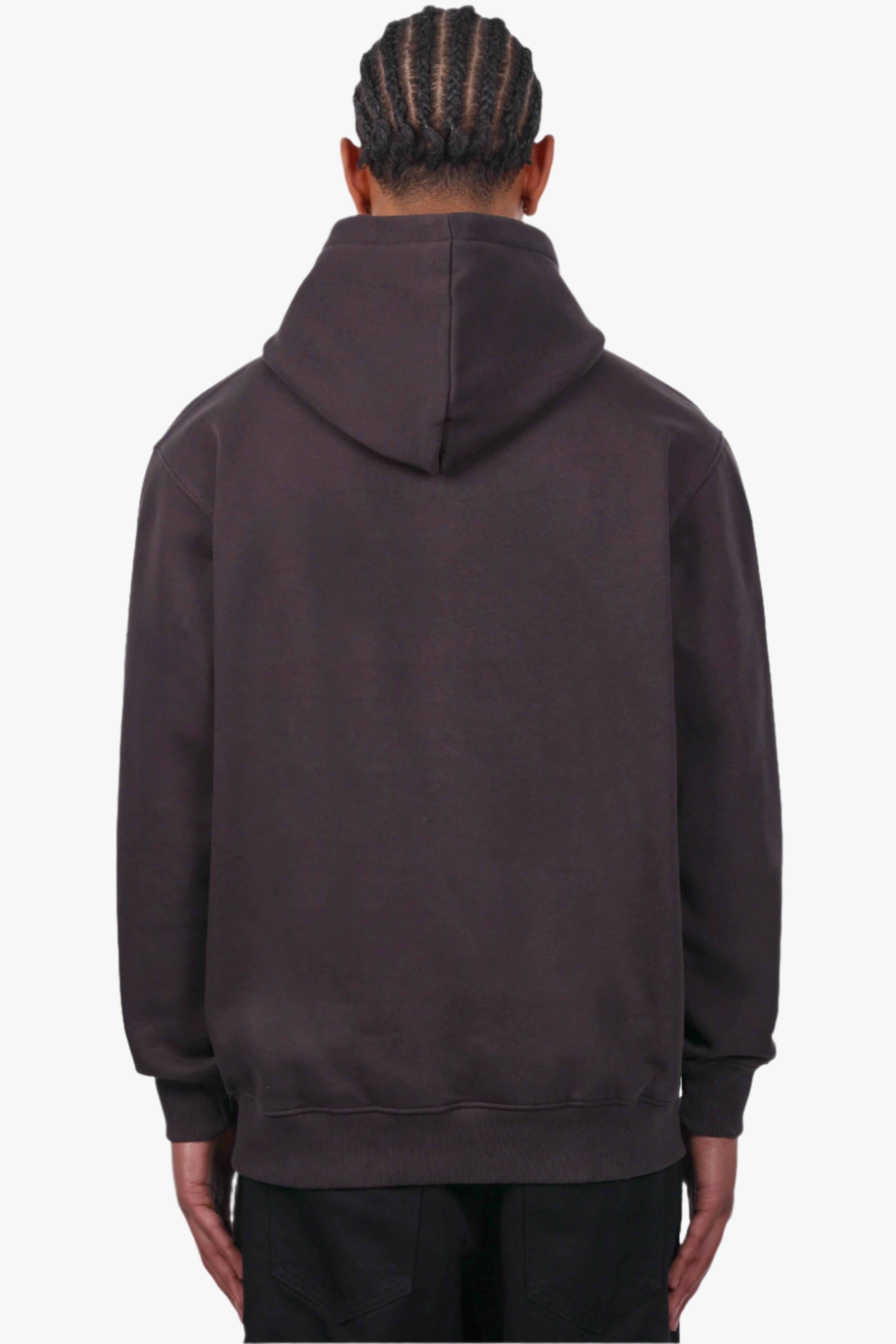 REGULAR FIT HOODIE WASHED BLACK