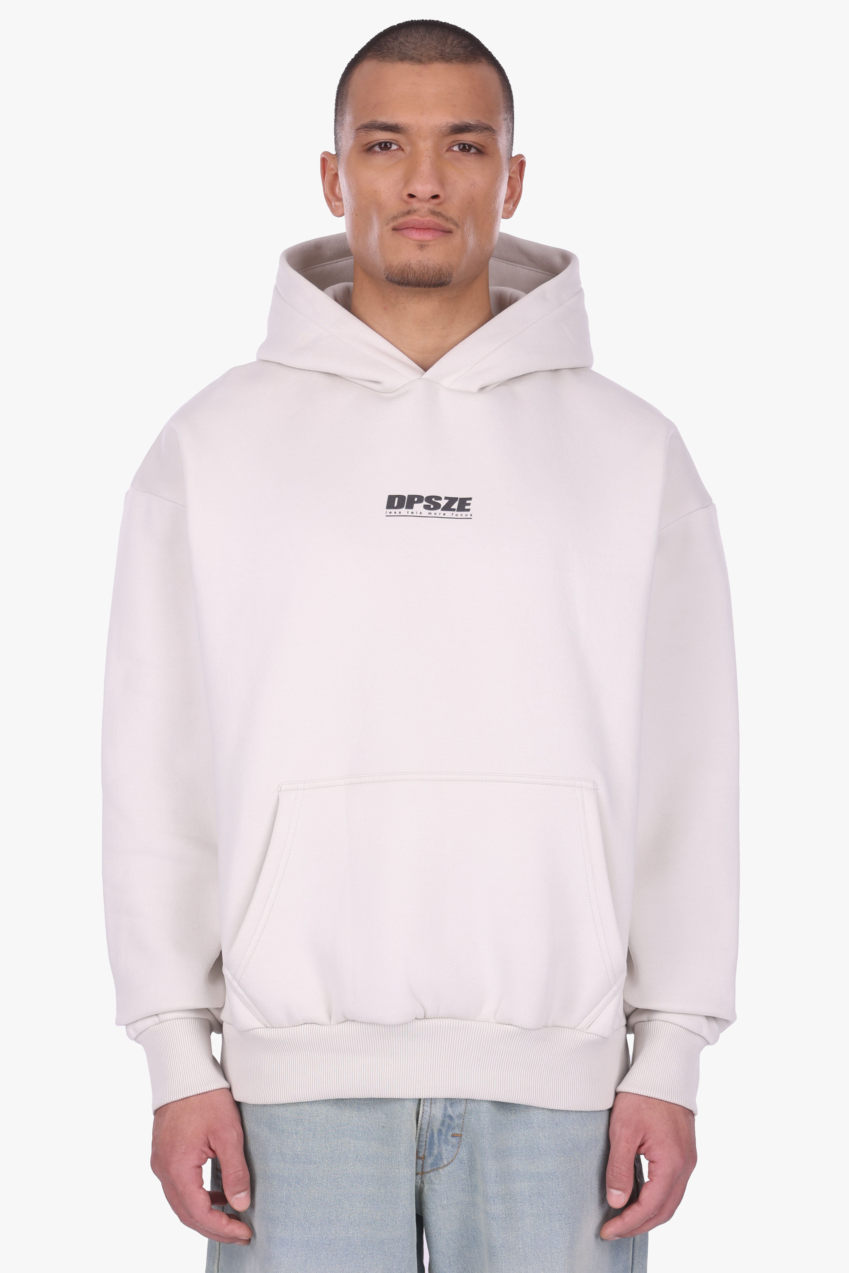 HEAVY OVERSIZE DPSZE HOODIE LIGHT GREY