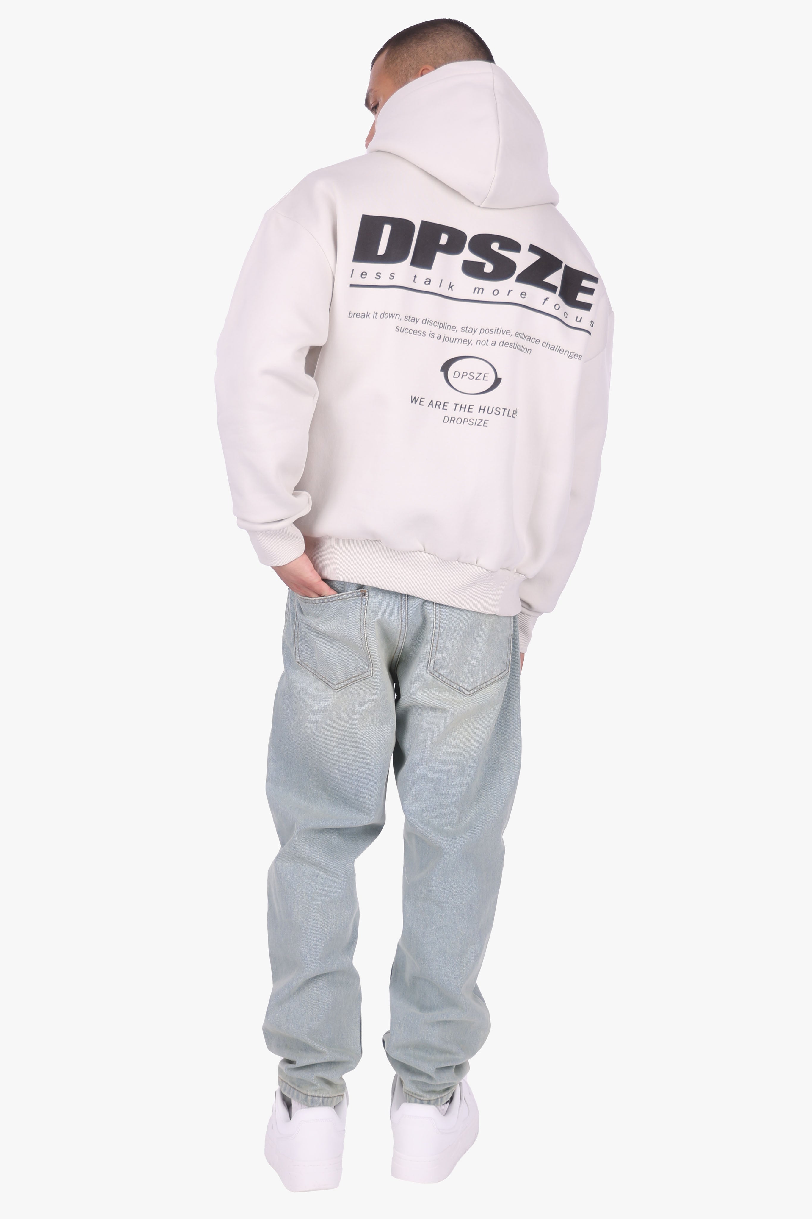 HEAVY OVERSIZE DPSZE HOODIE LIGHT GREY