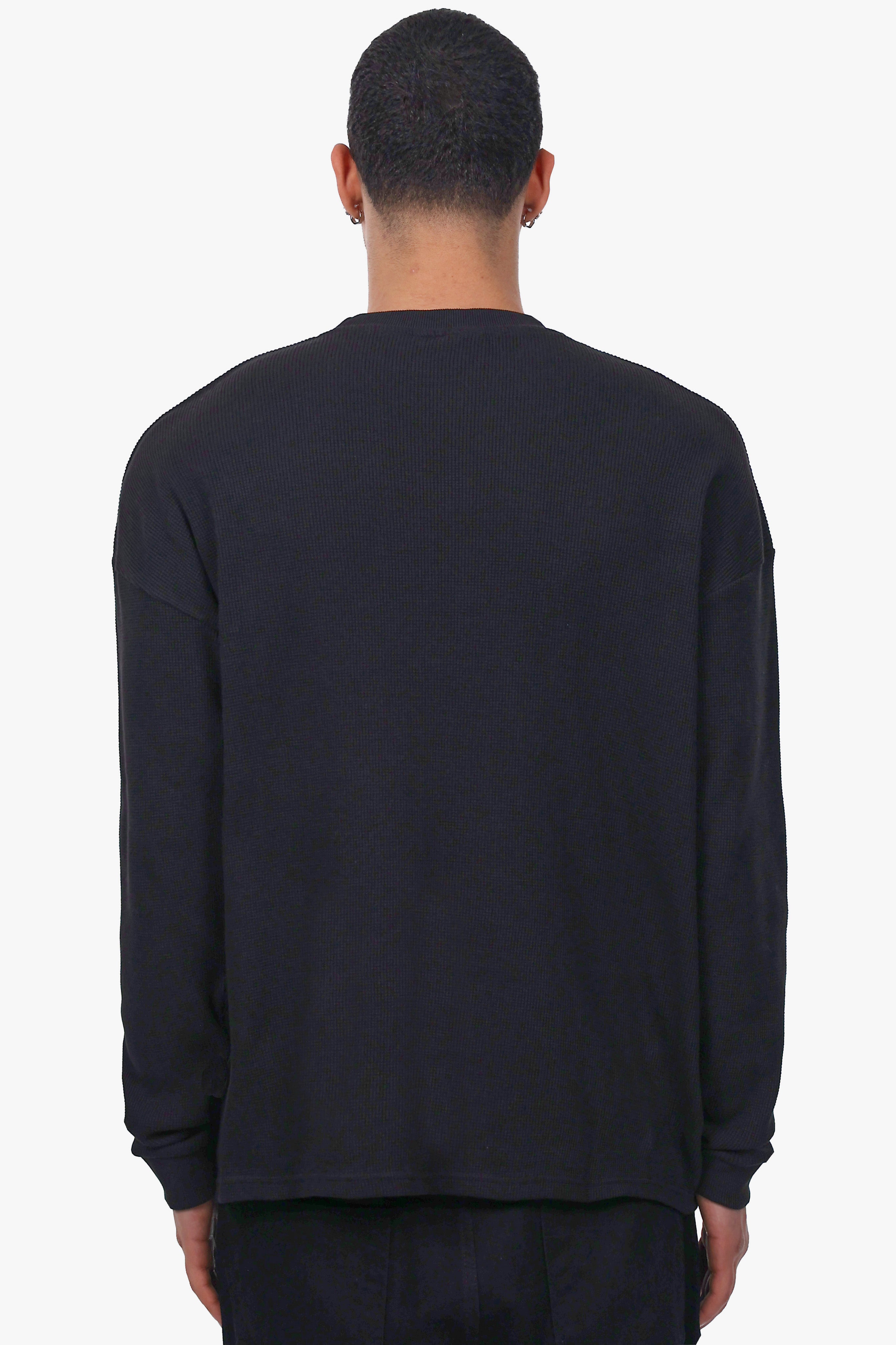 WAFFLE LONGSLEEVE BLACK