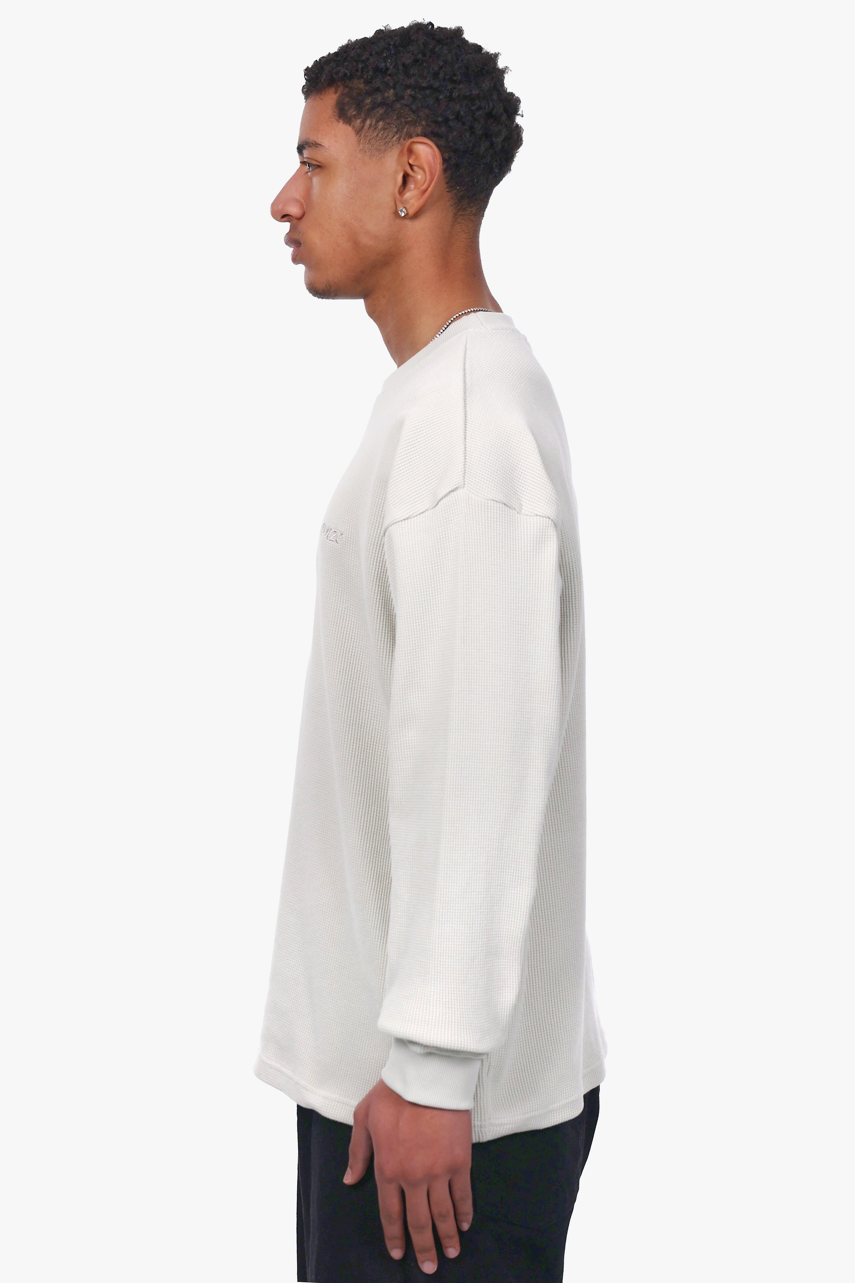 WAFFLE LONGSLEEVE LIGHT GREY