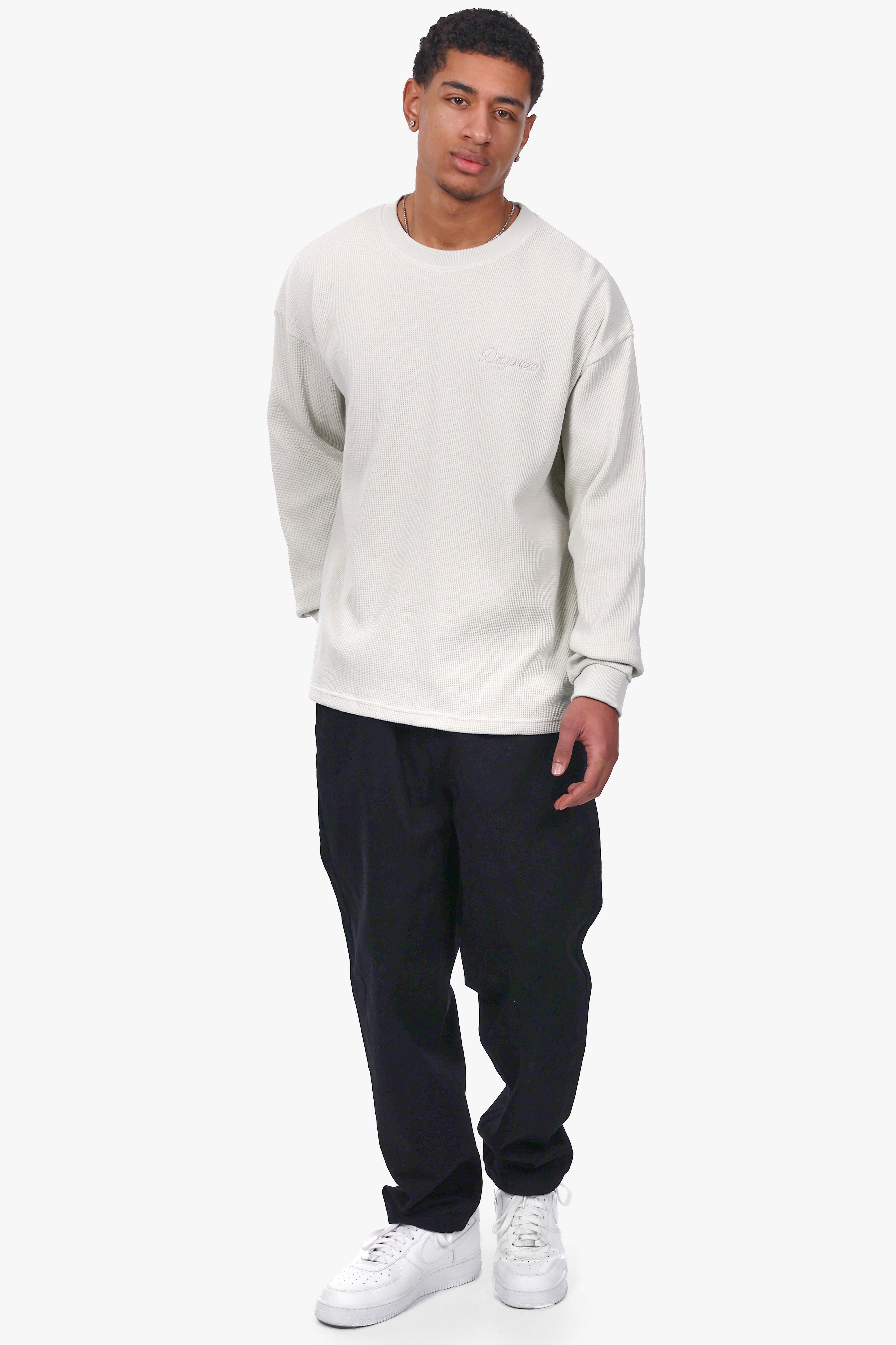 WAFFLE LONGSLEEVE LIGHT GREY