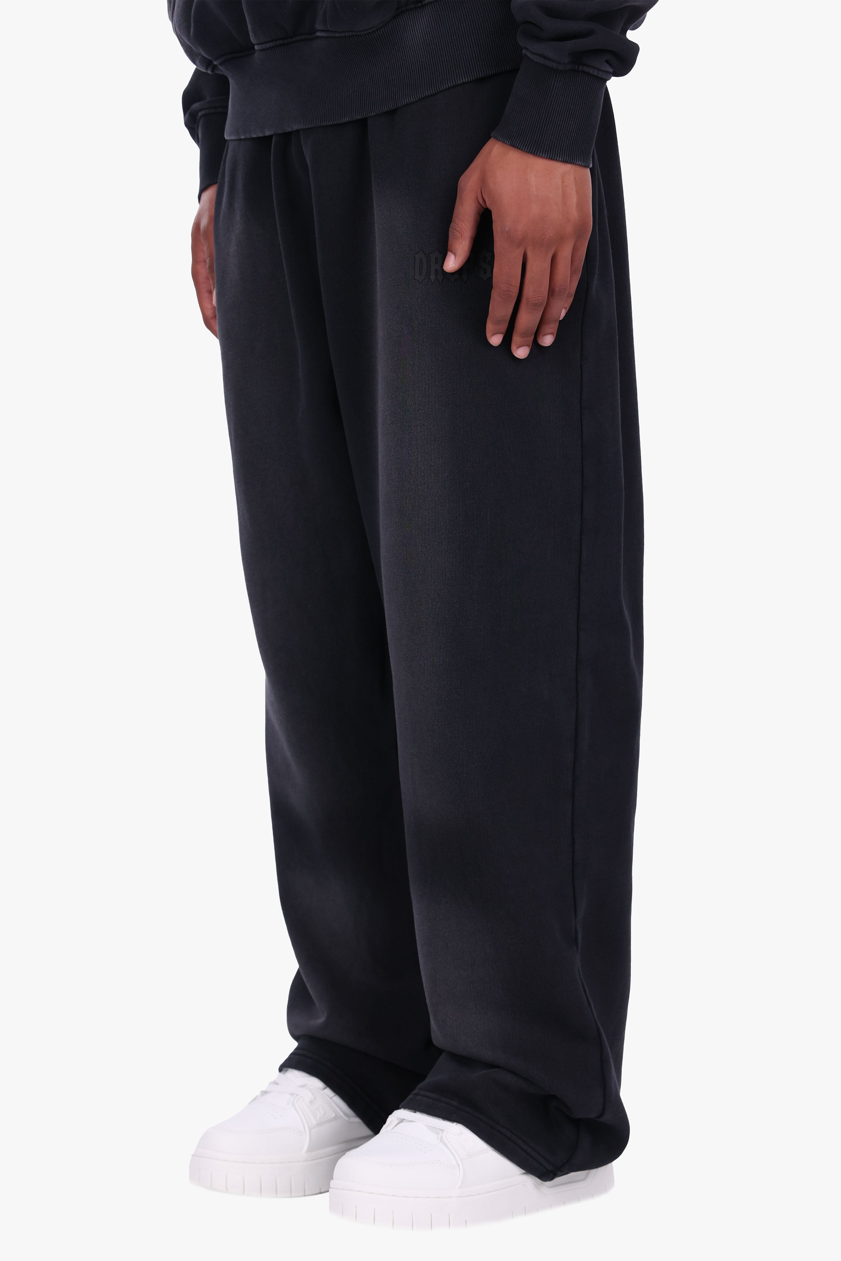 OPEN LEG FADED JOGGER VINTAGE BLACK