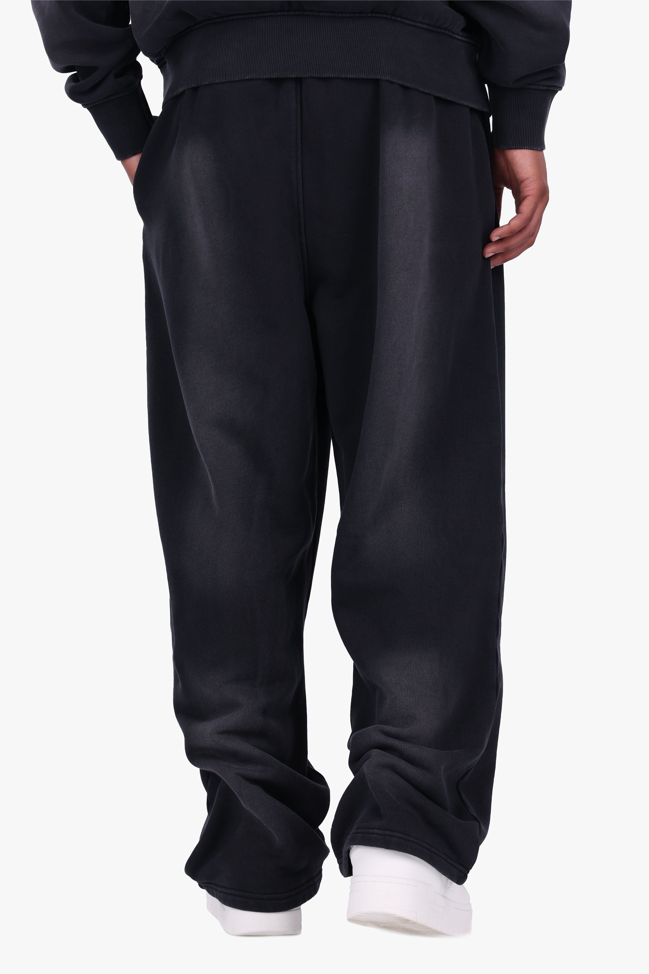 OPEN LEG FADED JOGGER VINTAGE BLACK