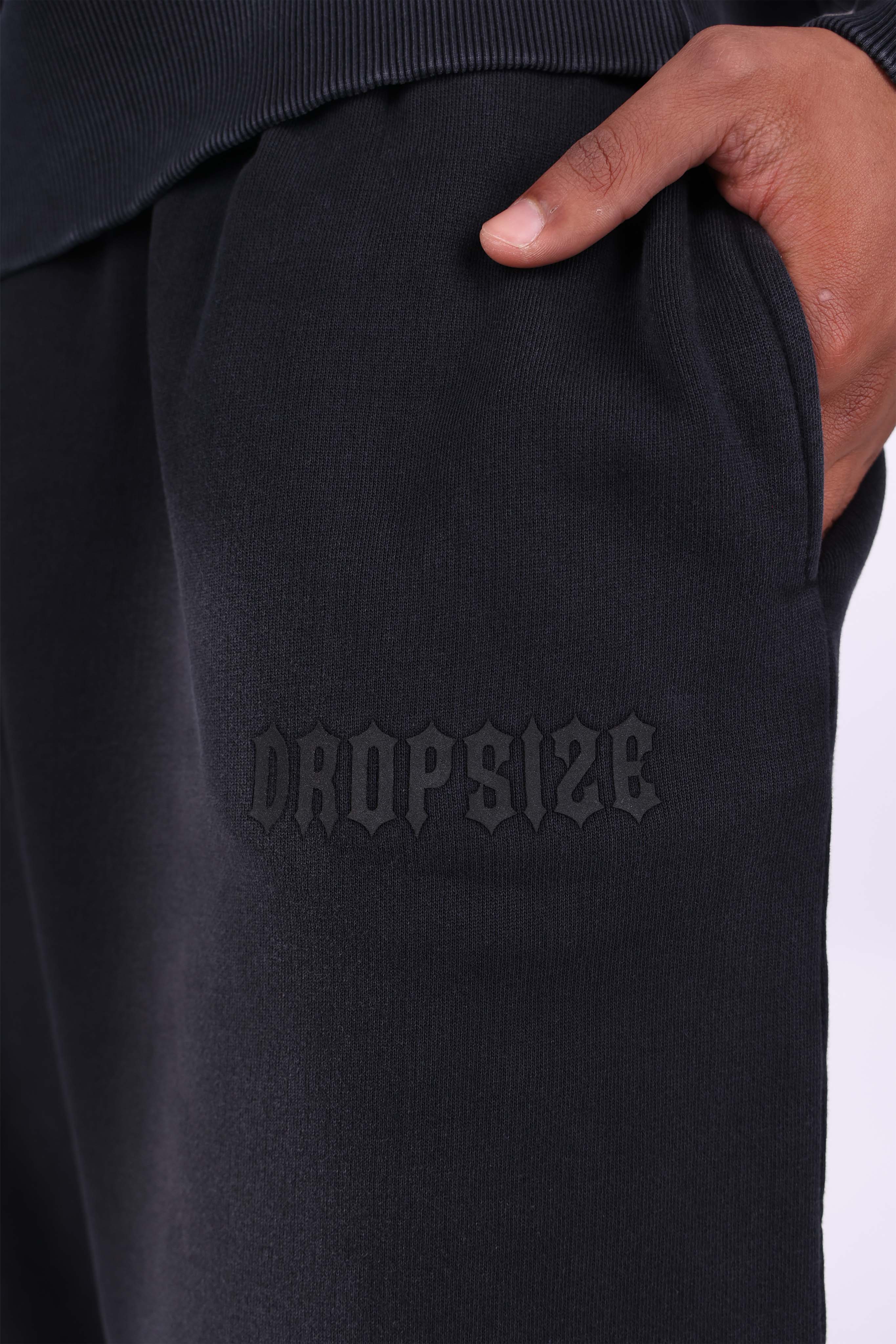 OPEN LEG FADED JOGGER VINTAGE BLACK