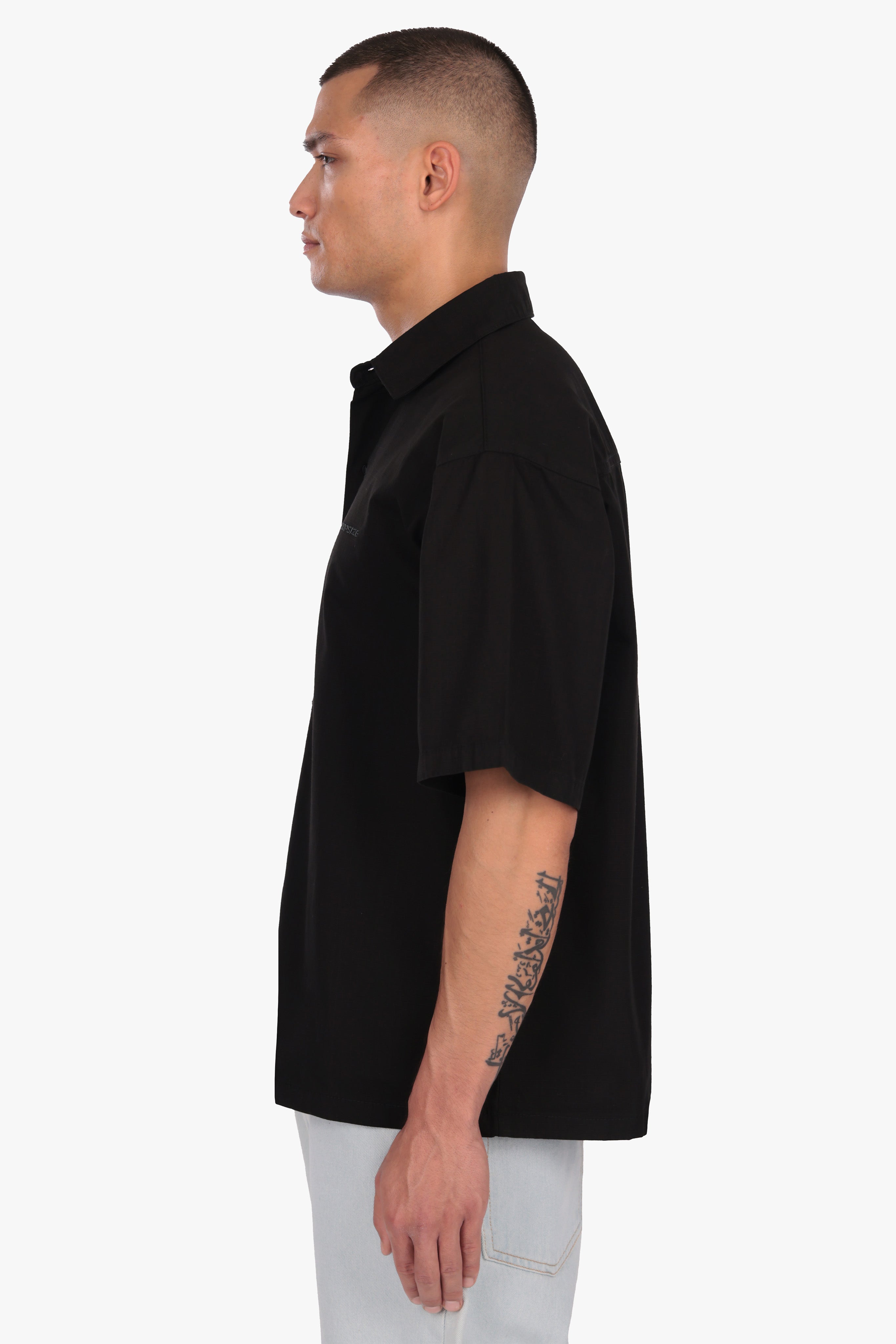 OVERSIZED SHORT SLEEVE SHIRT BLACK