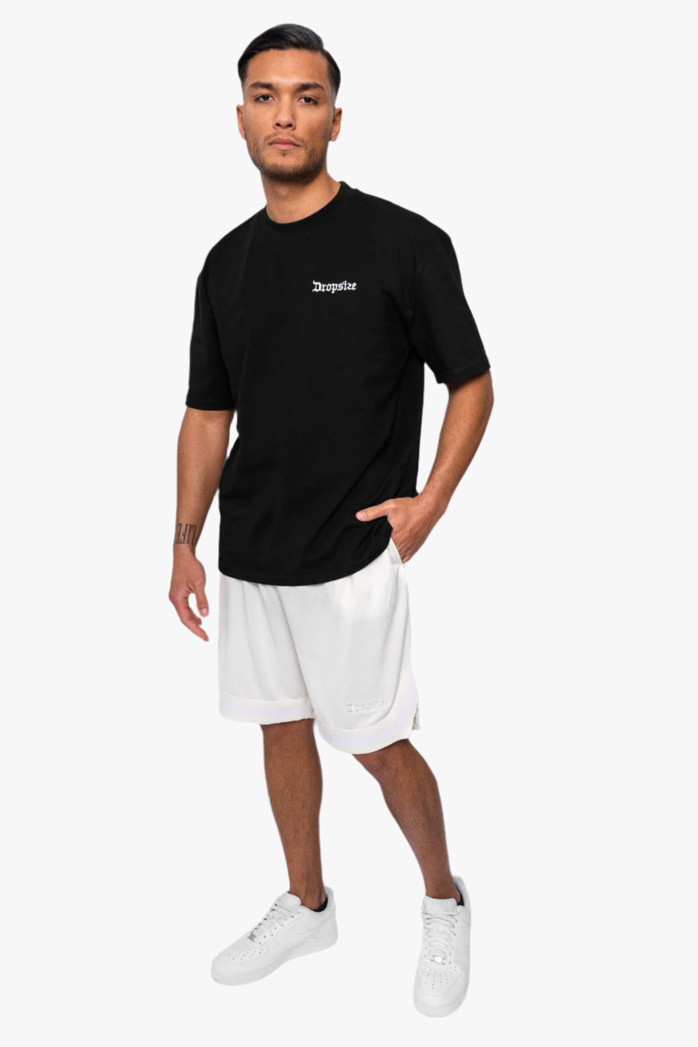 LOGO MESH SHORT CREAM