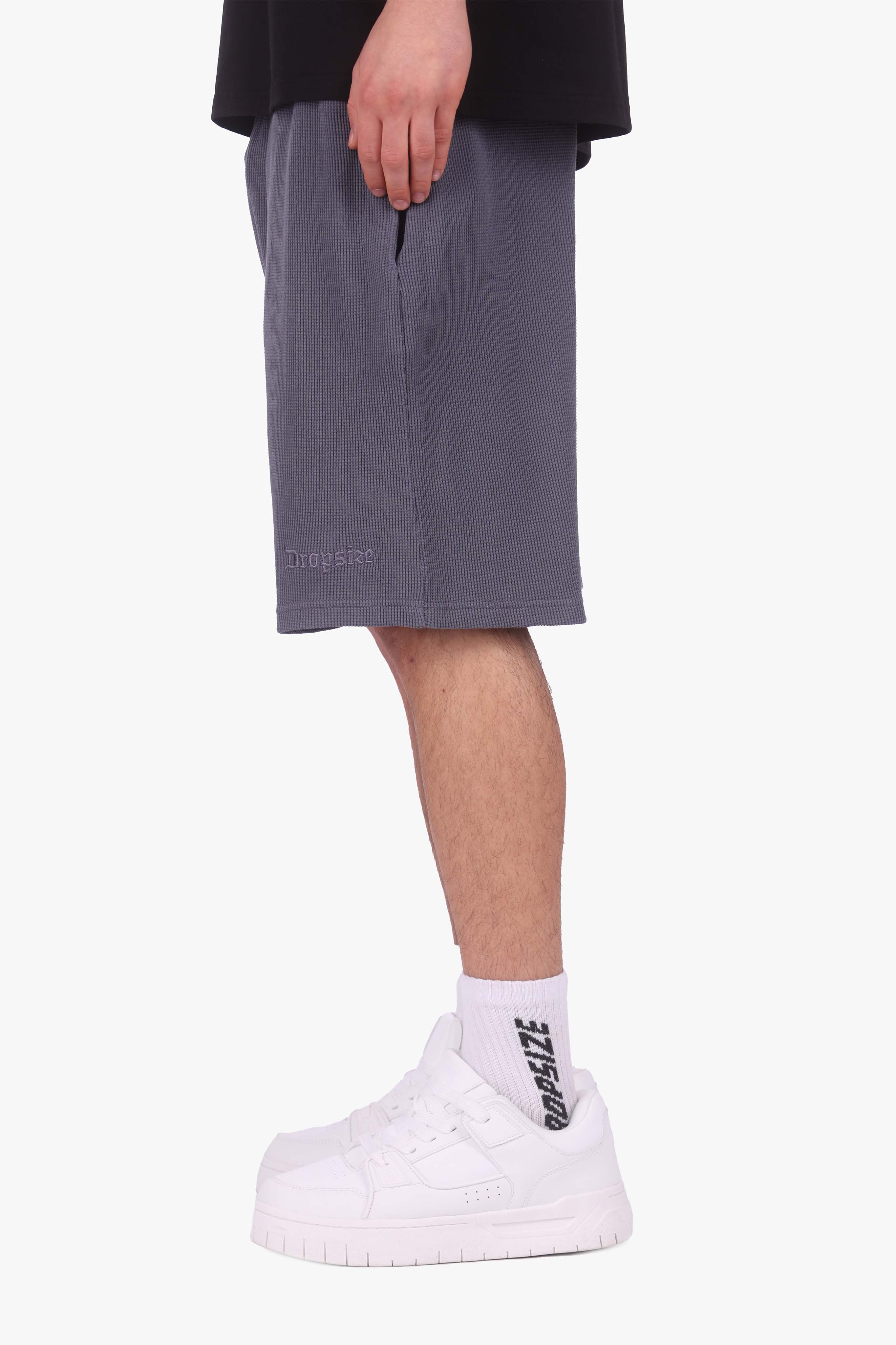 WAFFLE SHORTS STEEL GREY