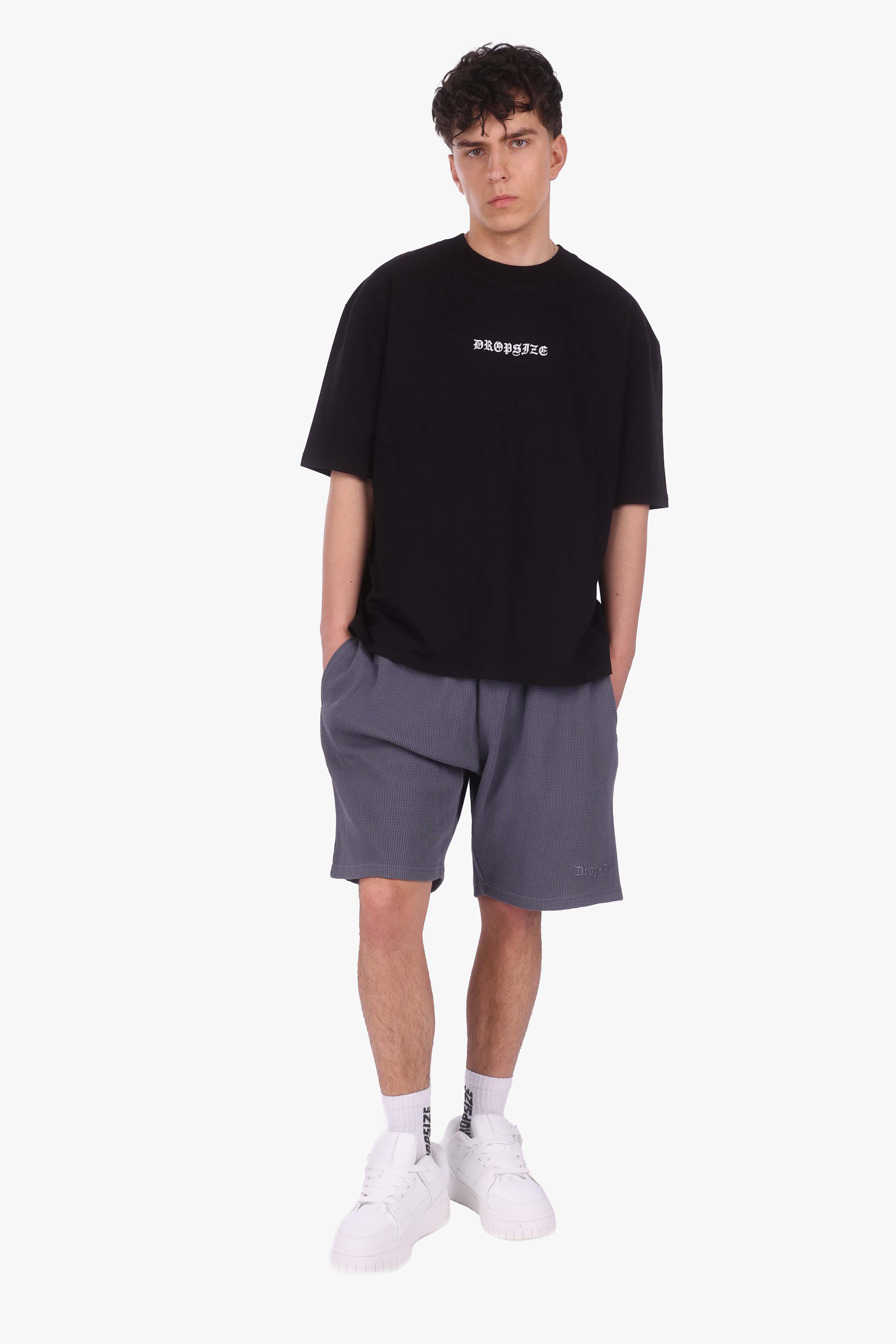 WAFFLE SHORTS STEEL GREY