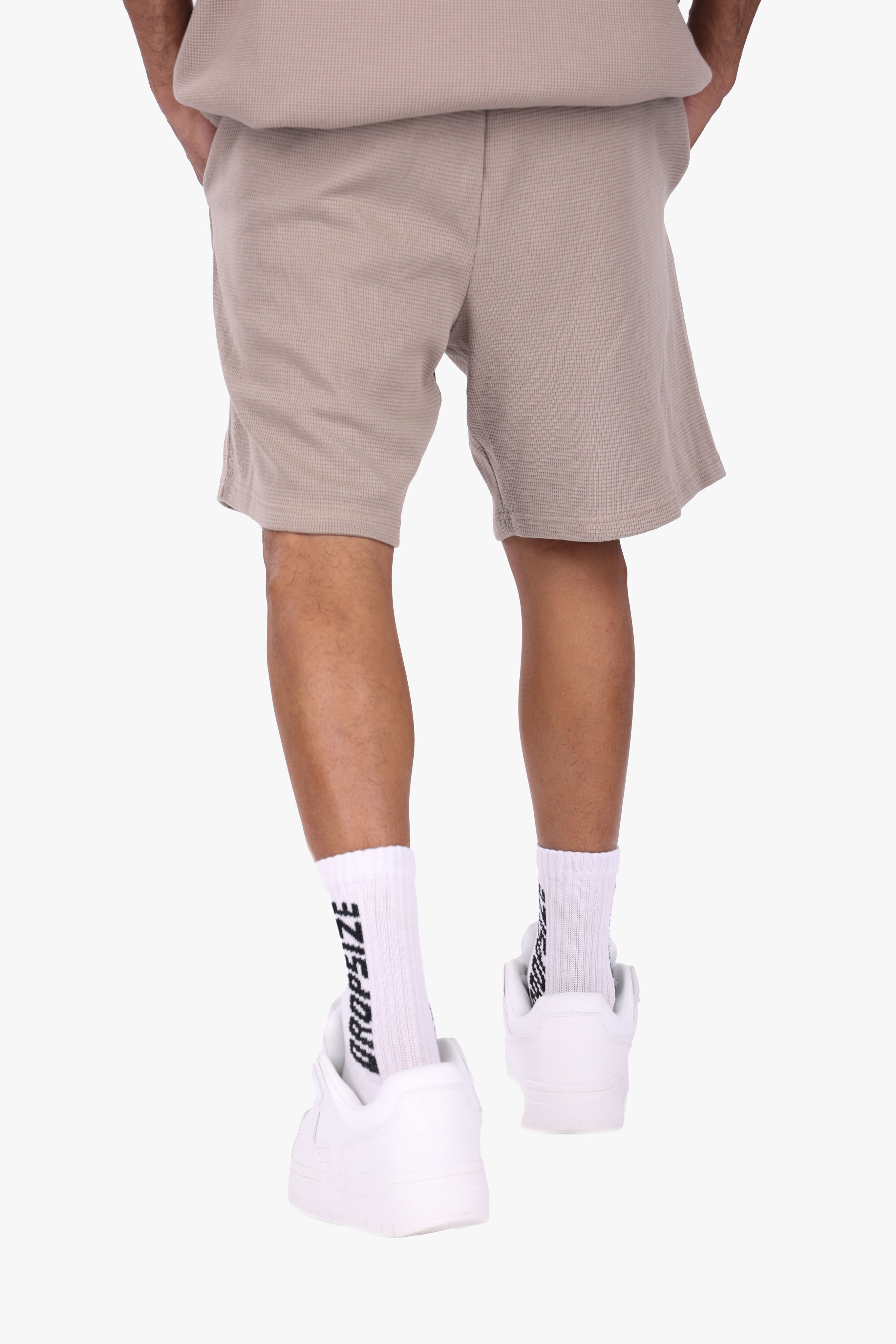 WAFFLE SHORTS SIMPLY TAUPE