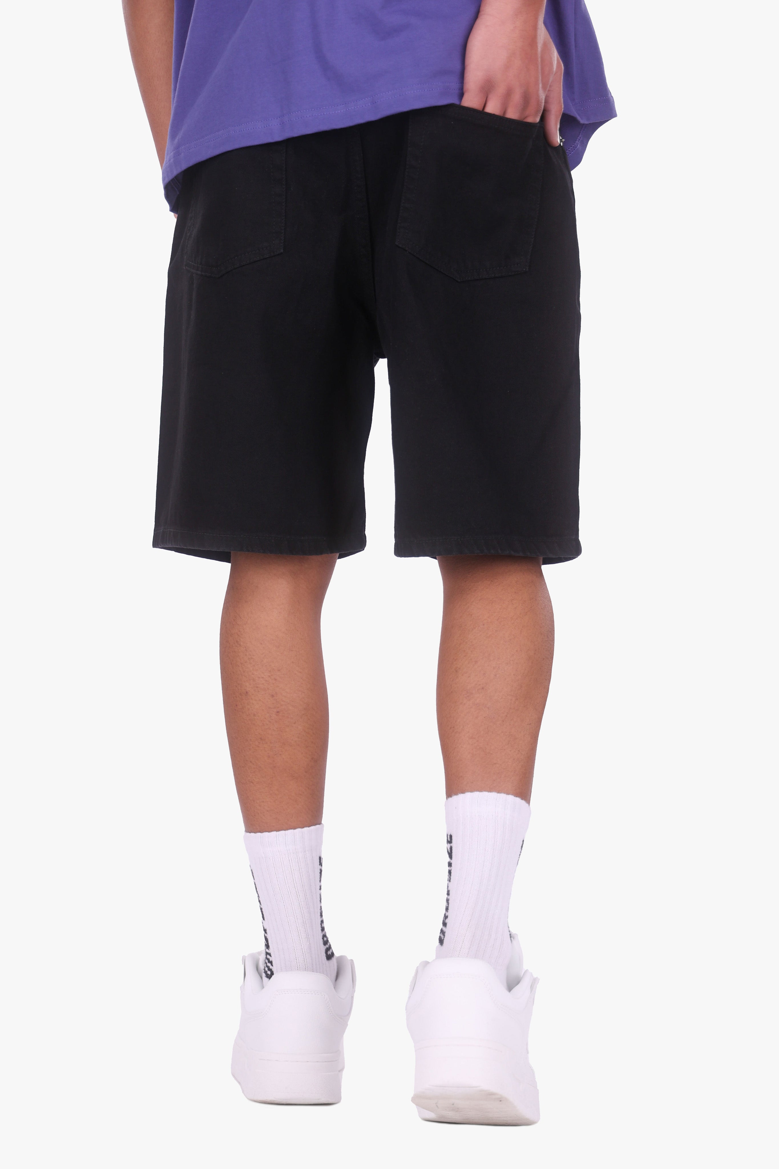 DENIM JORTS BLACK
