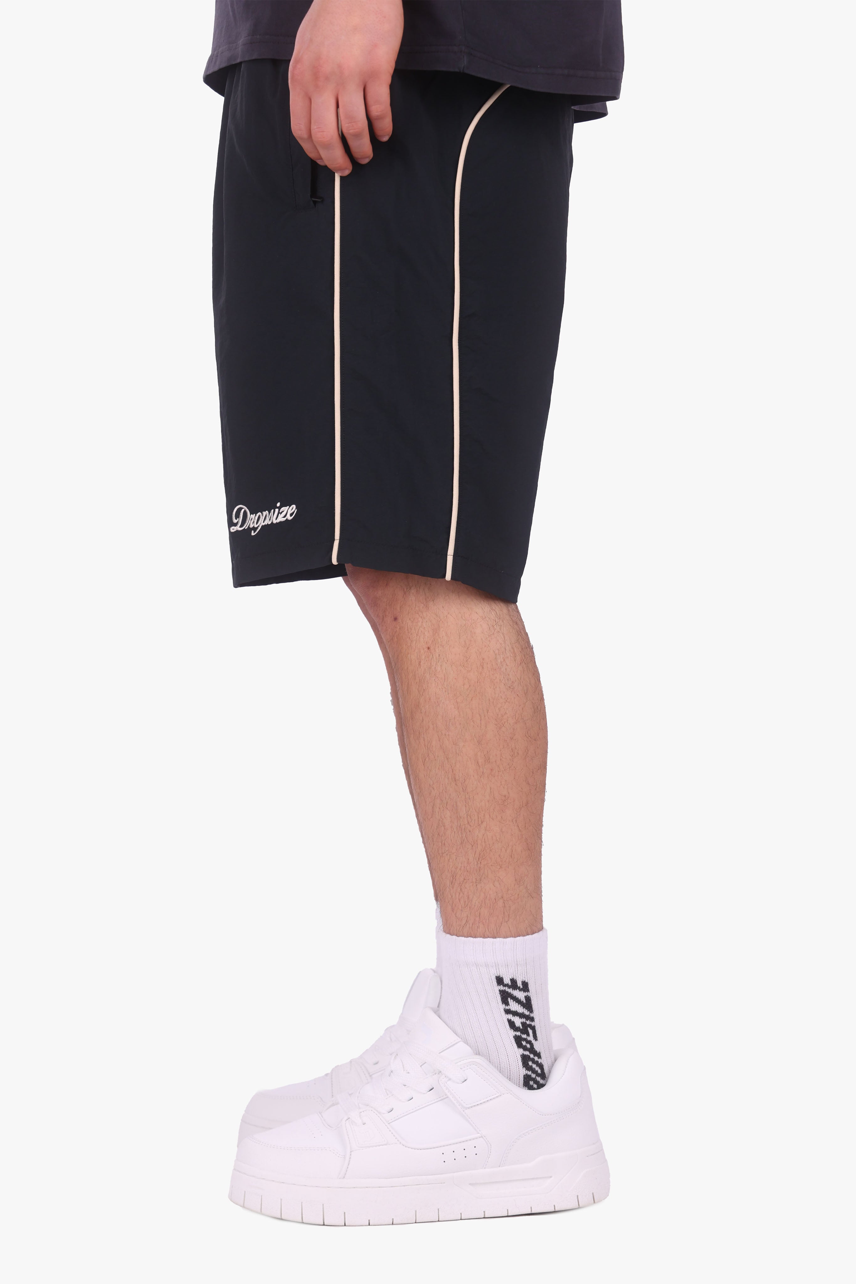 PIPING SWIM SHORT BLACK