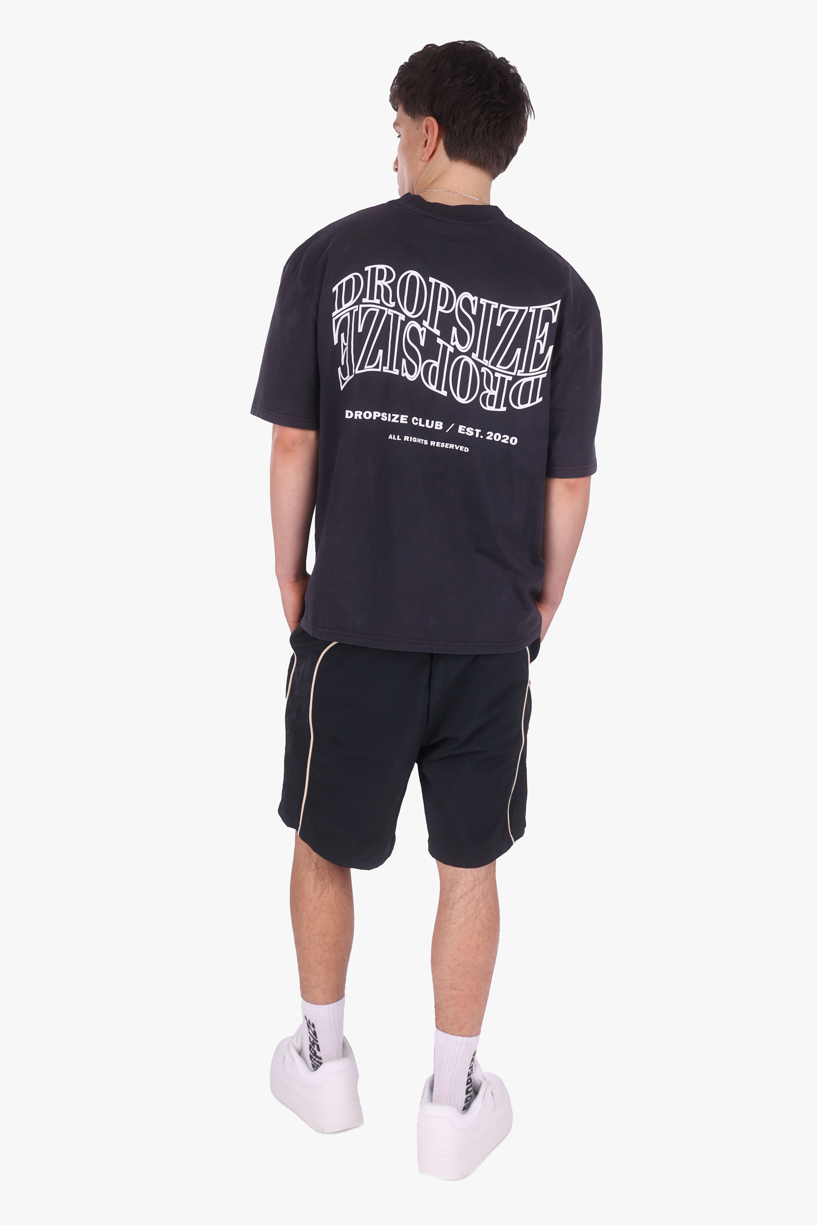 PIPING SWIM SHORT BLACK