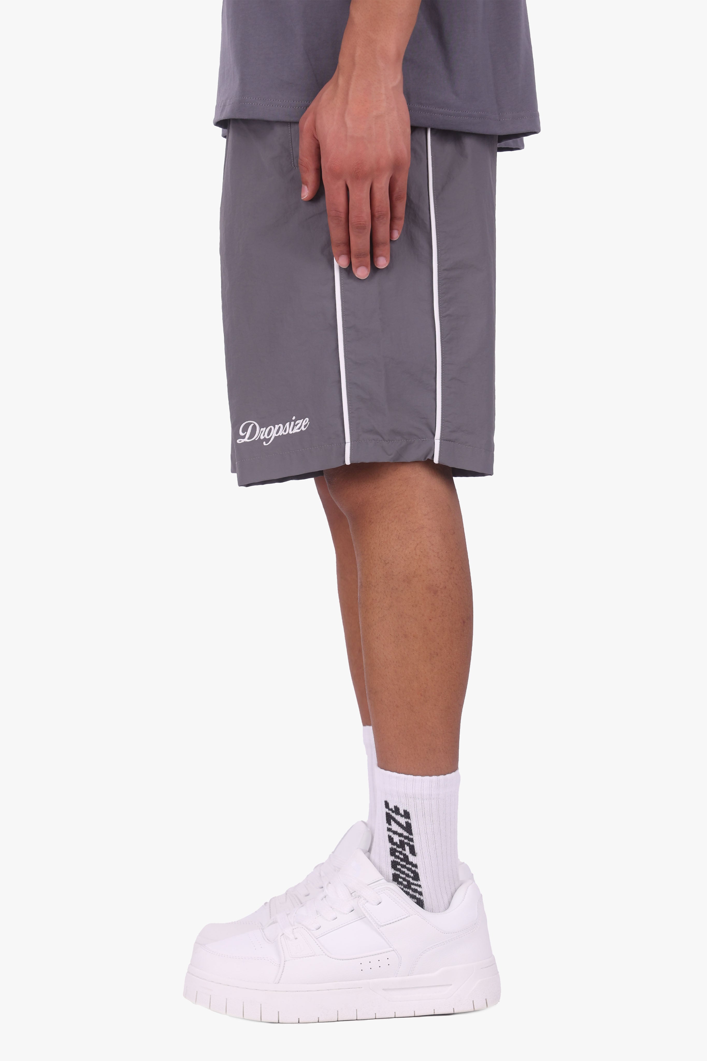 PIPING SWIM SHORT LIGHT GREY