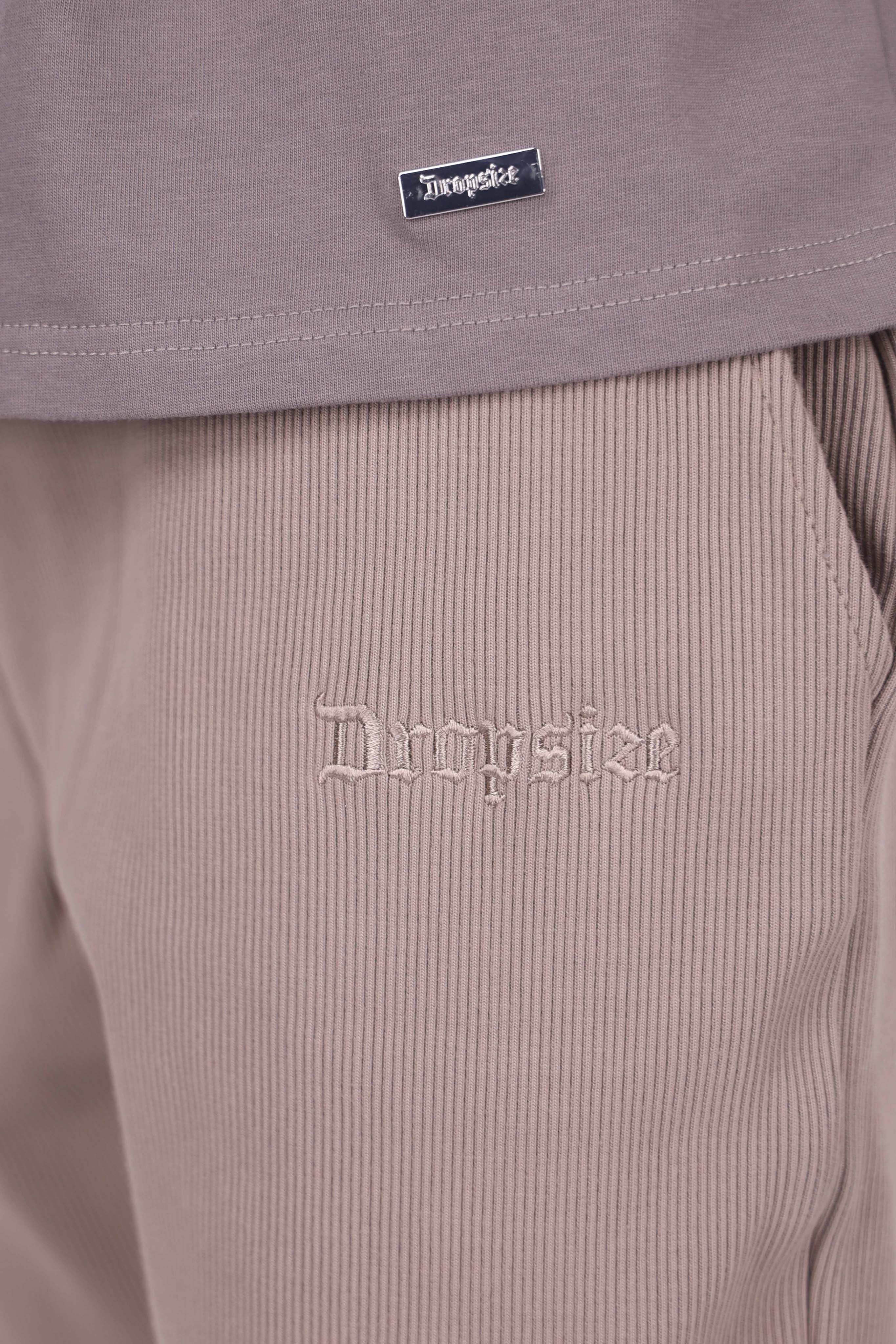 HEAVY OVERSIZE RIB SHORTS SIMPLY TAUPE