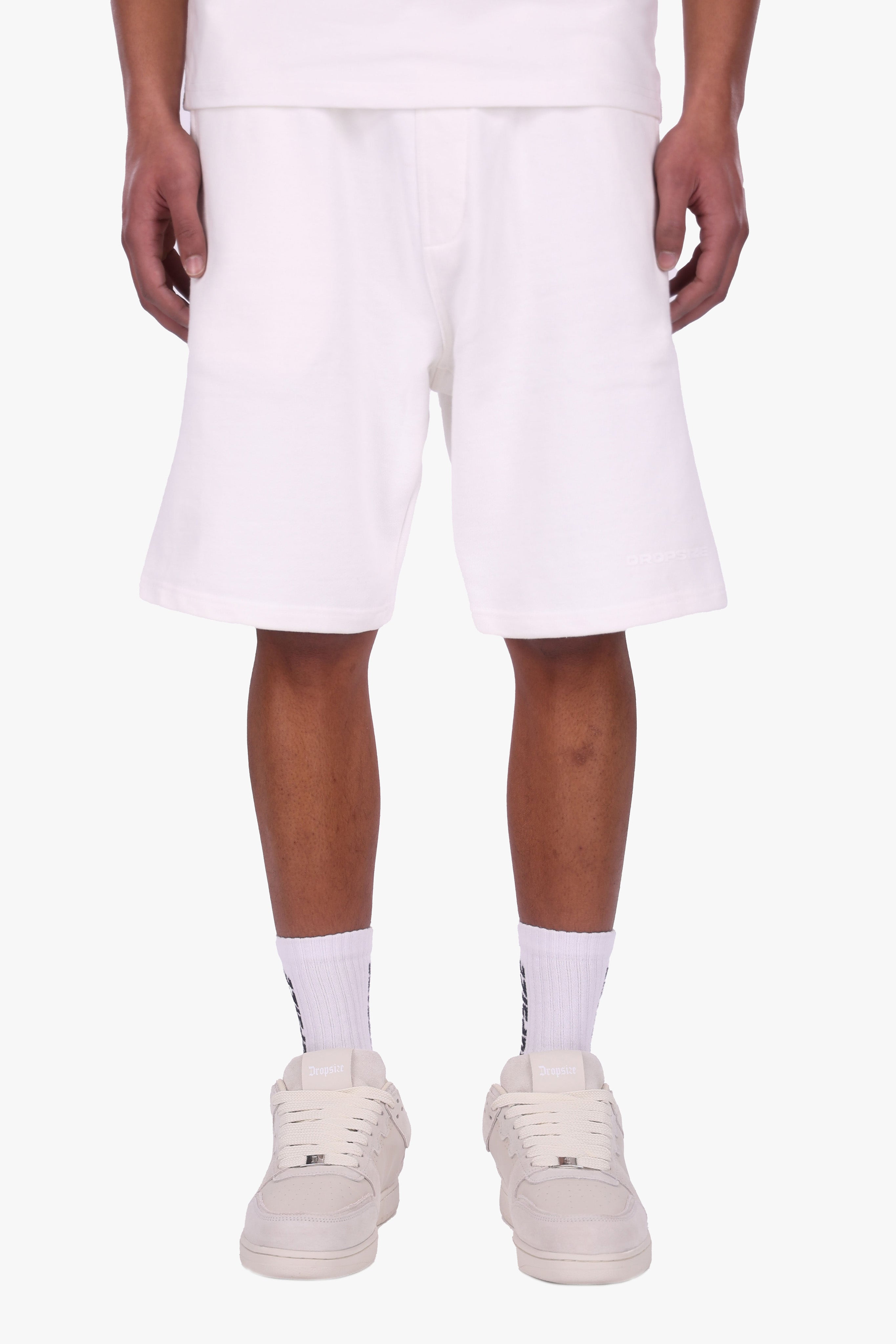 SIDE RIB SHORTS CREAM WHITE