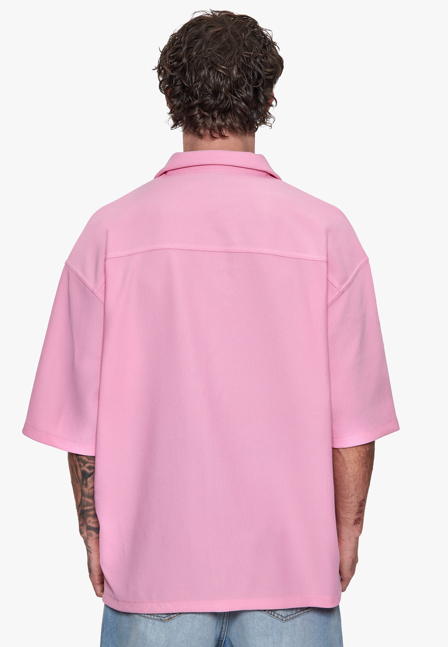 PLISSEE SUMMER SHIRT PINK