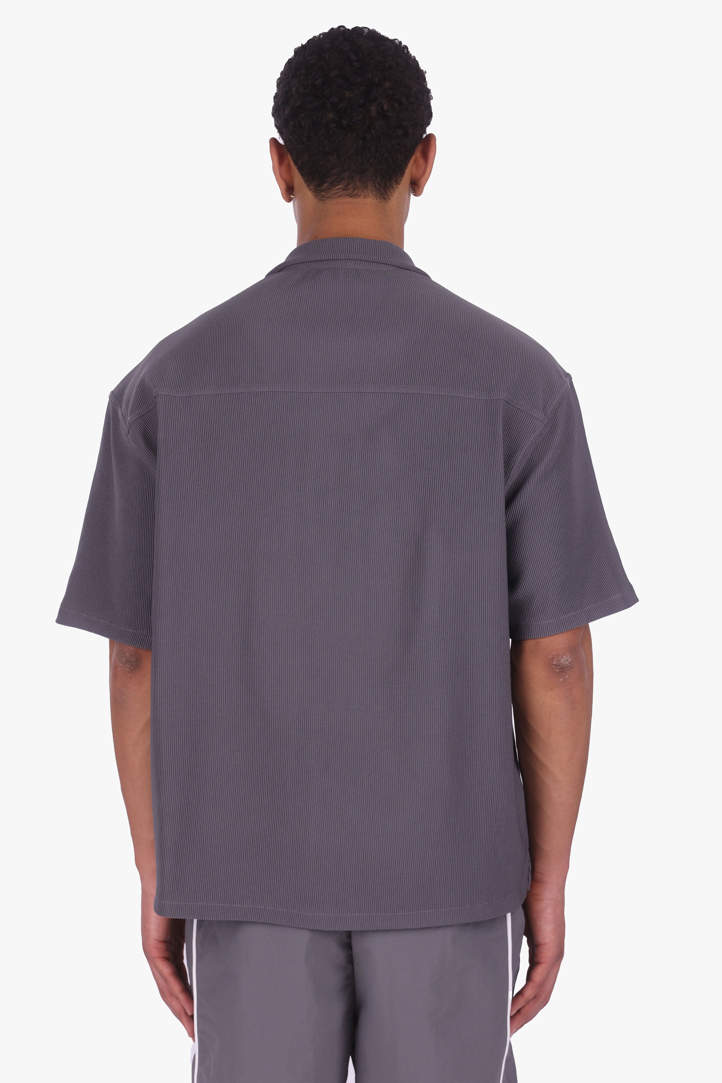 PLISSEE SUMMER SHIRT STEEL GREY