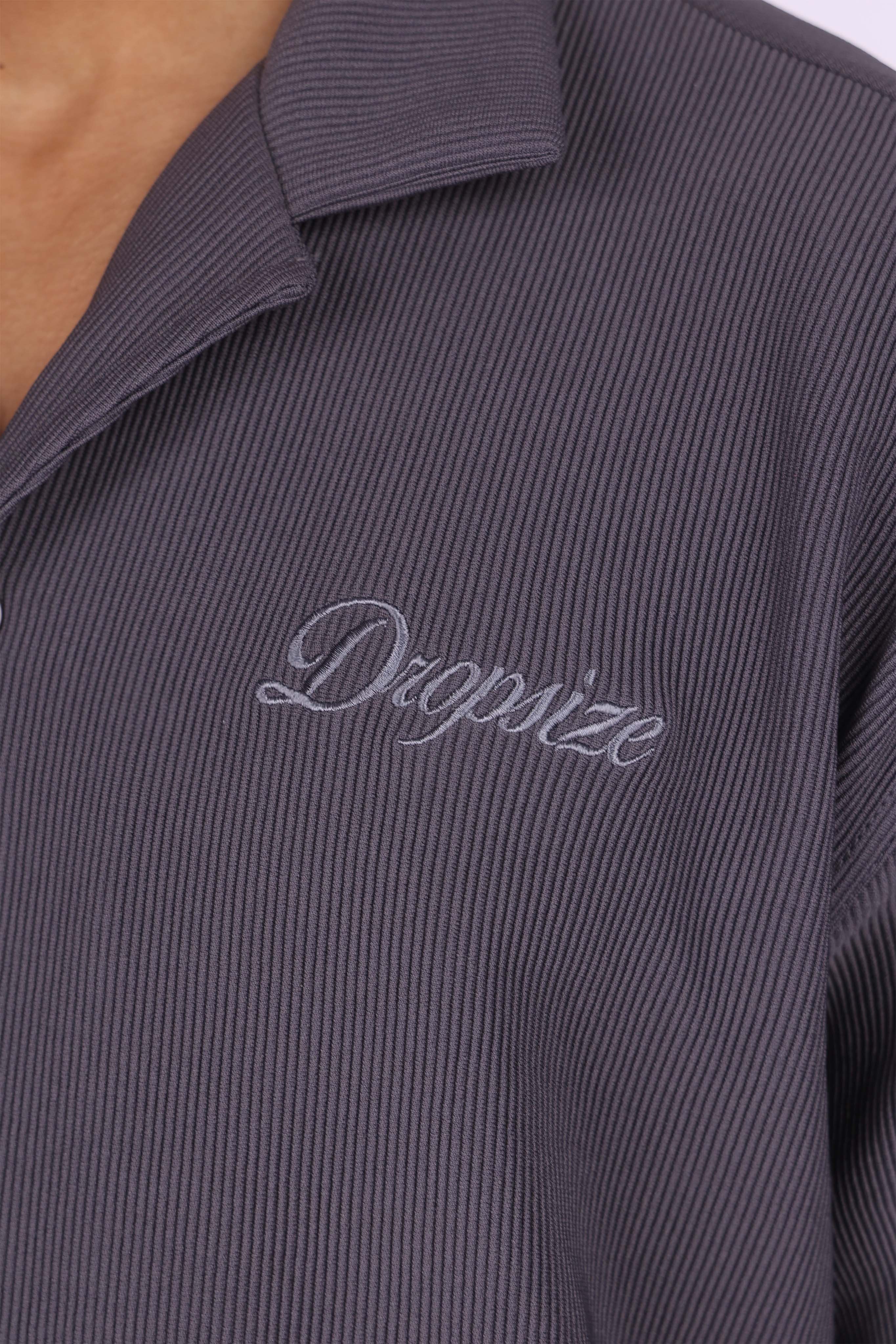 PLISSEE SUMMER SHIRT STEEL GREY