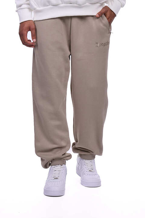 HEAVY NEXT GEN LOGO PRINT JOGGER SIMPLY TAUPE