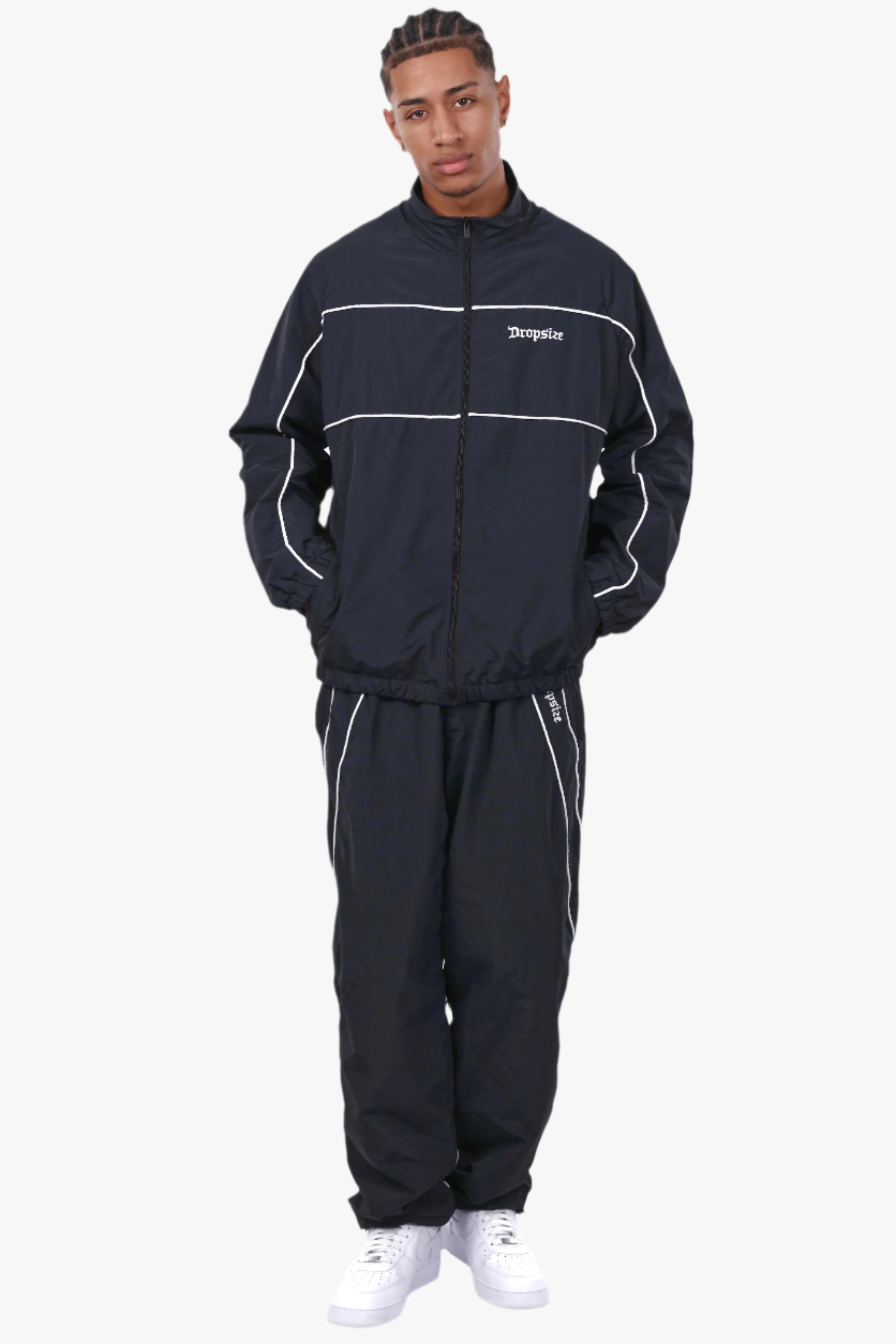 STRIPE TRACK JACKET BLACK/WHITE