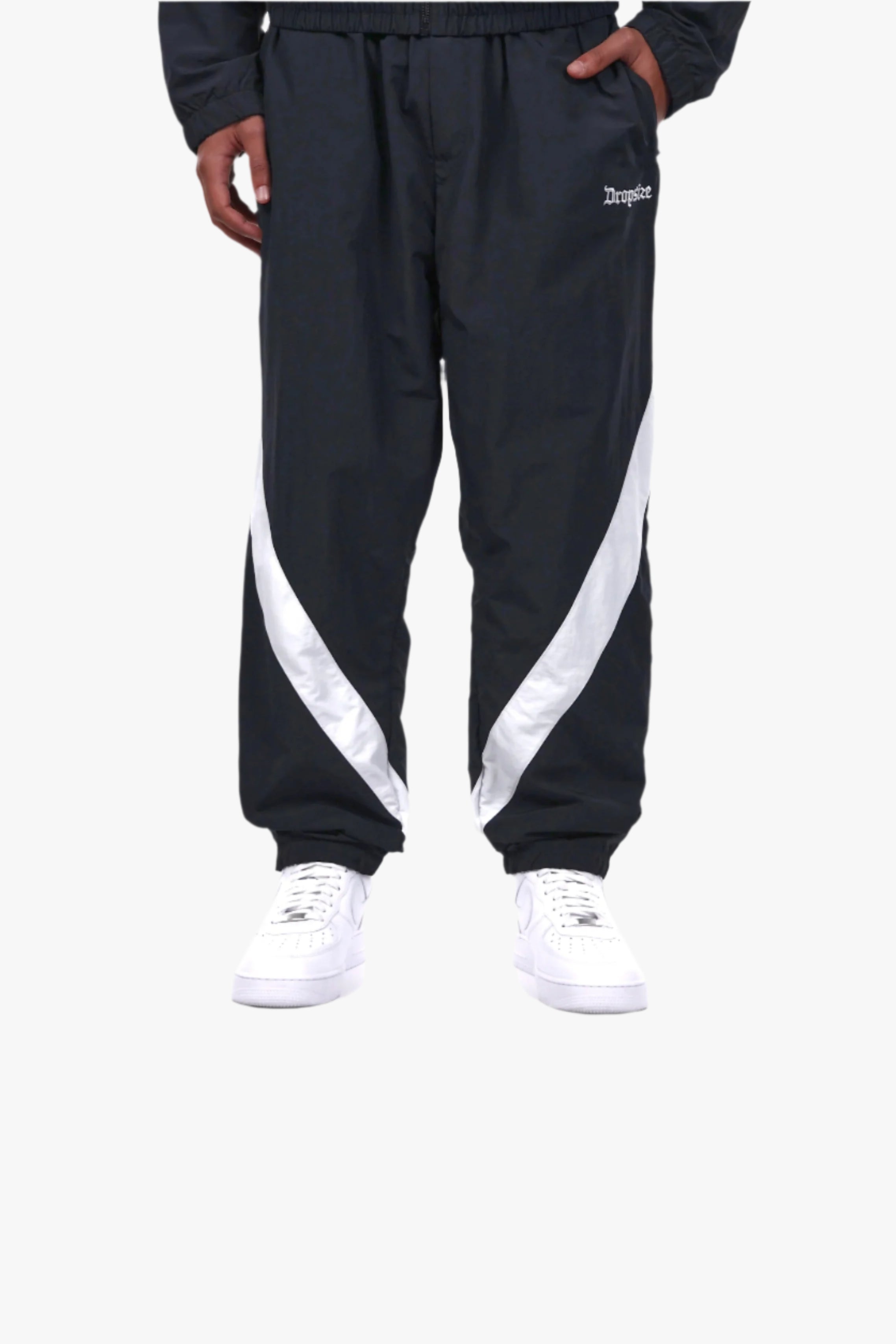 BIG STRIPE TRACK PANTS BLACK/WHITE