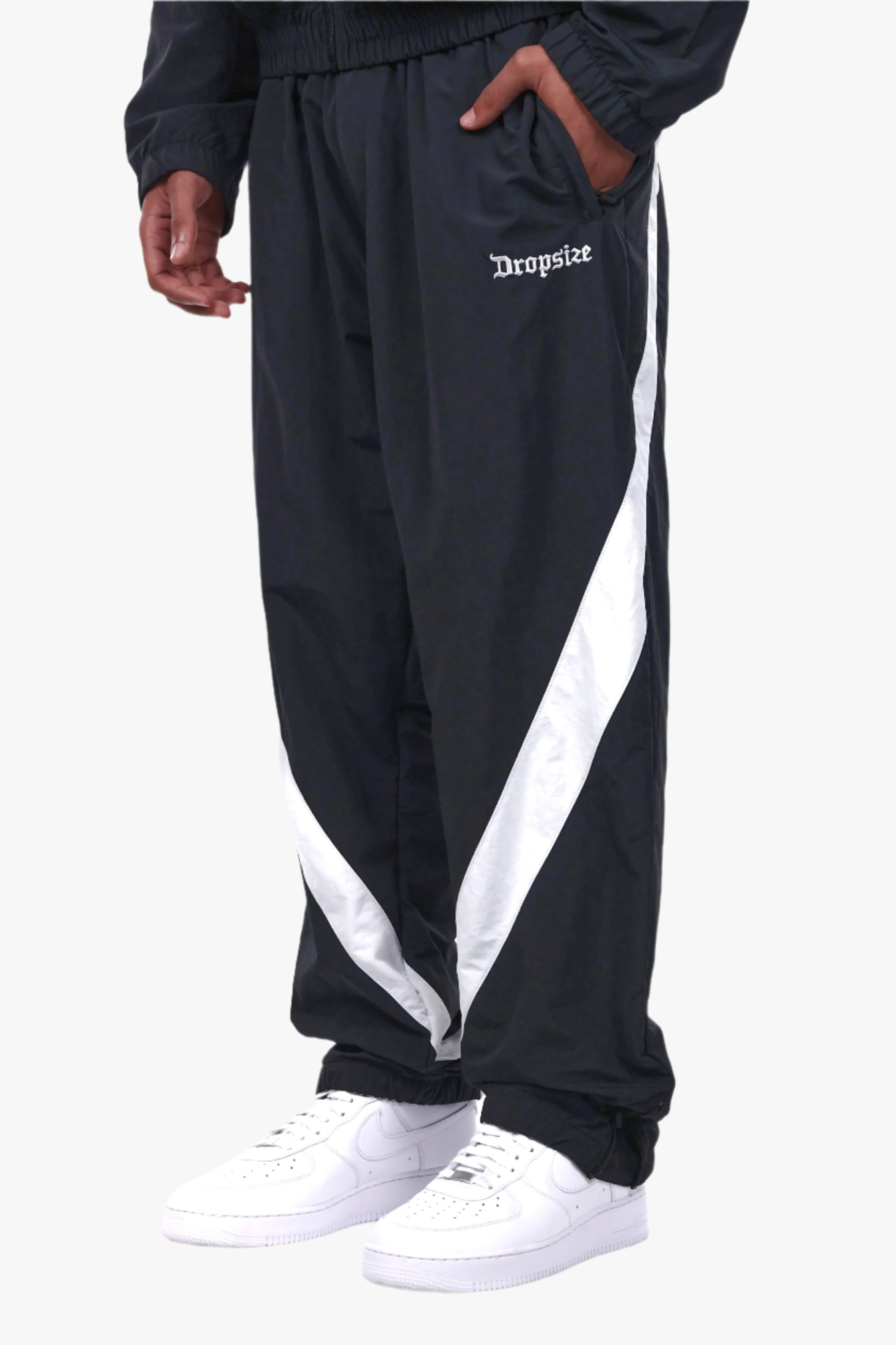 BIG STRIPE TRACK PANTS BLACK/WHITE