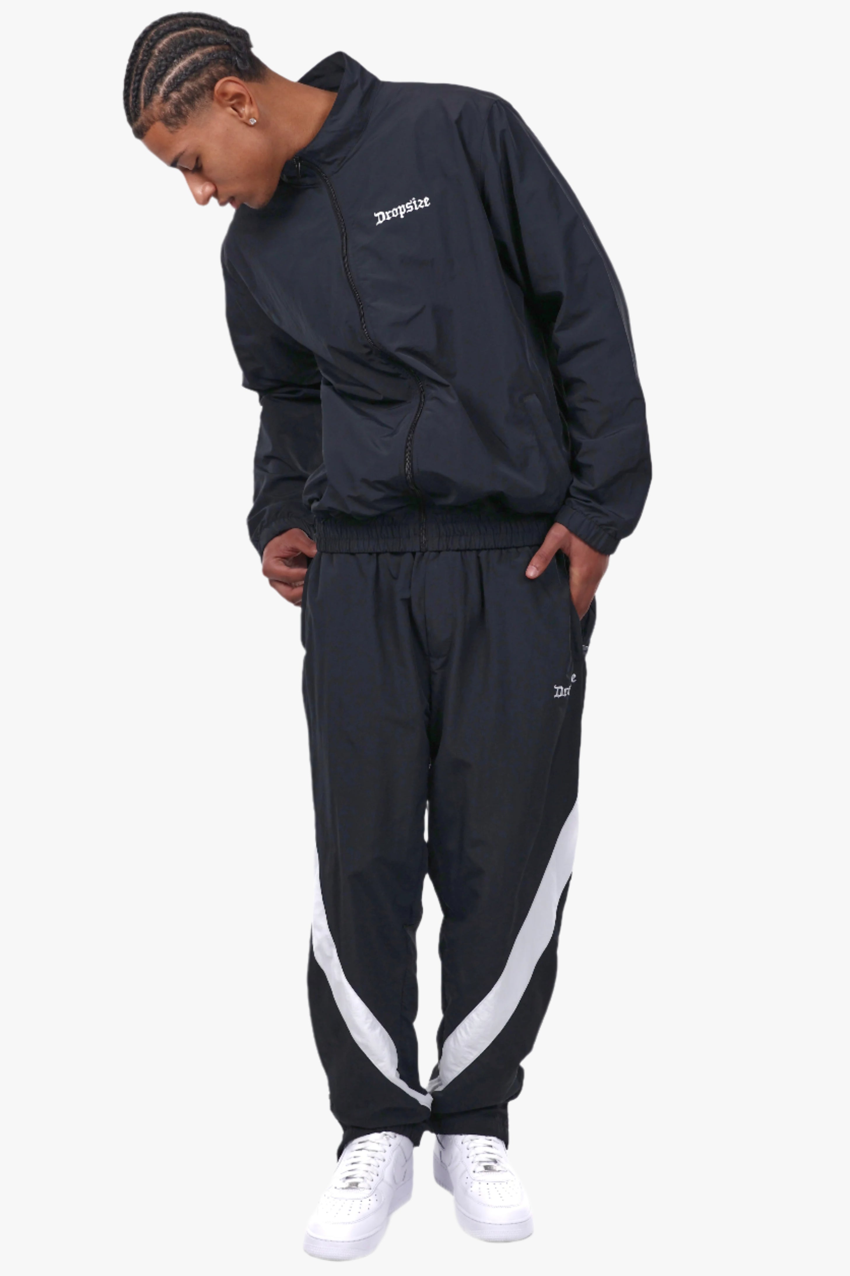 BIG STRIPE TRACK PANTS BLACK/WHITE