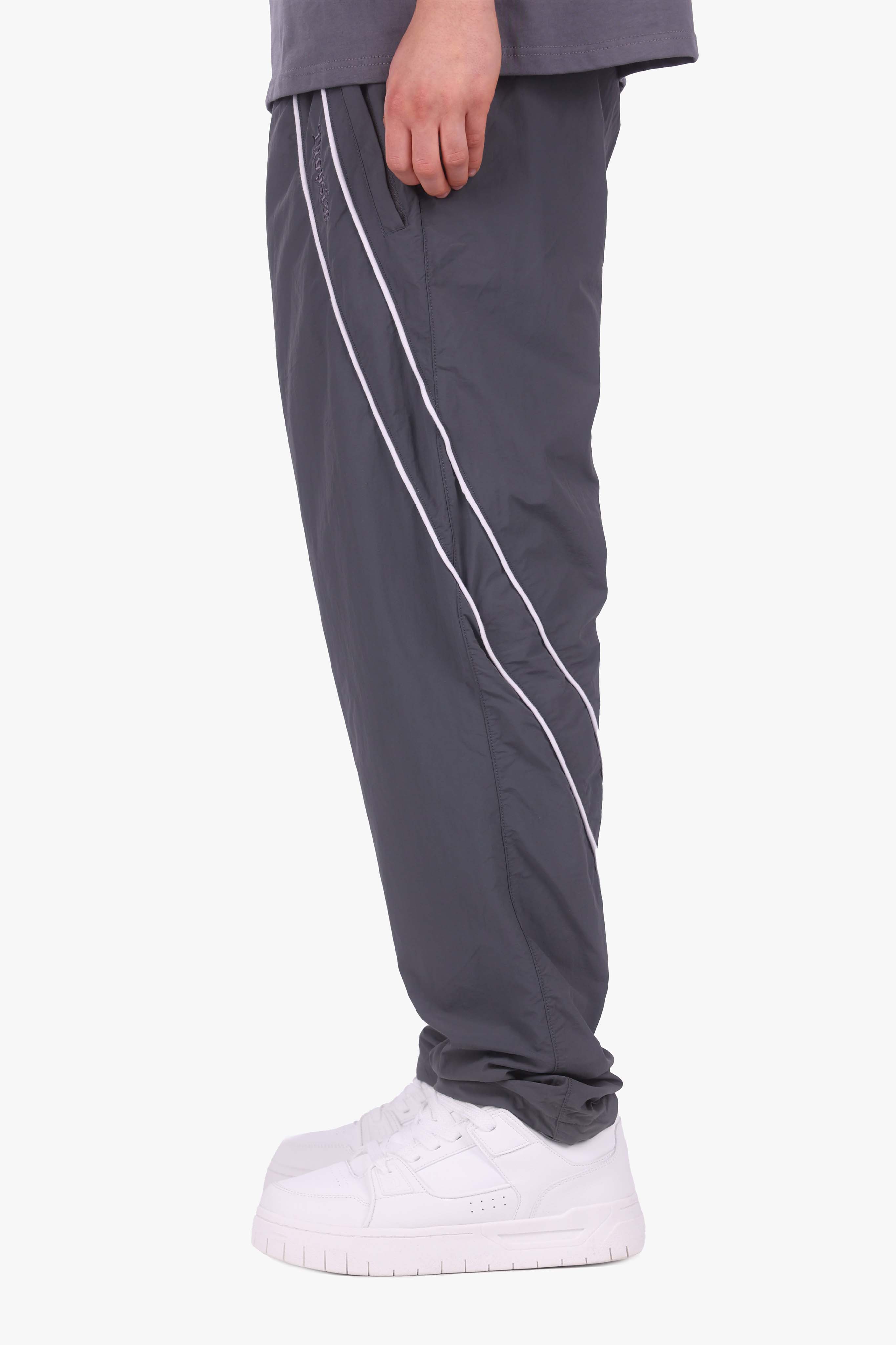 STRIPE TRACK PANTS GREY