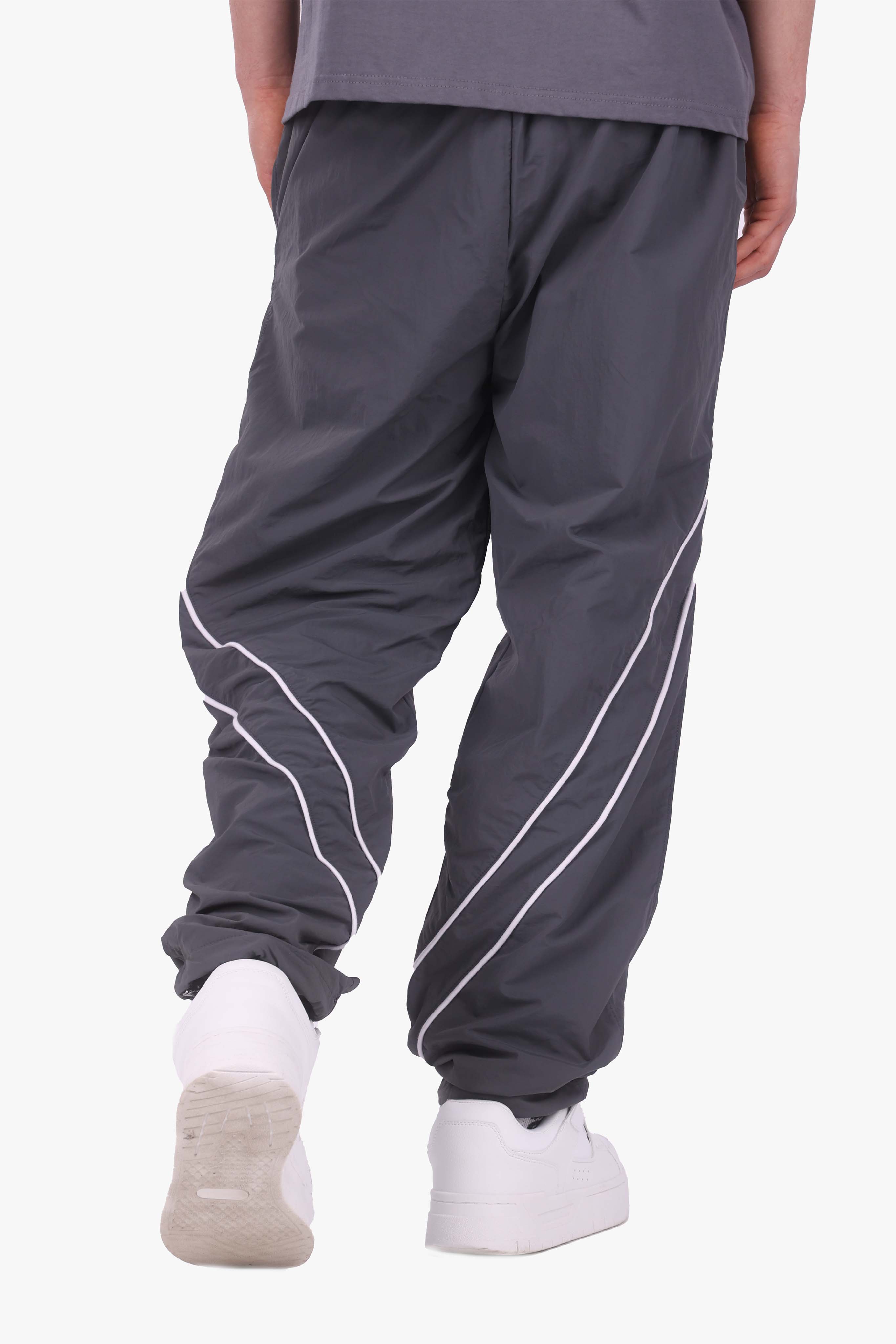 STRIPE TRACK PANTS GREY