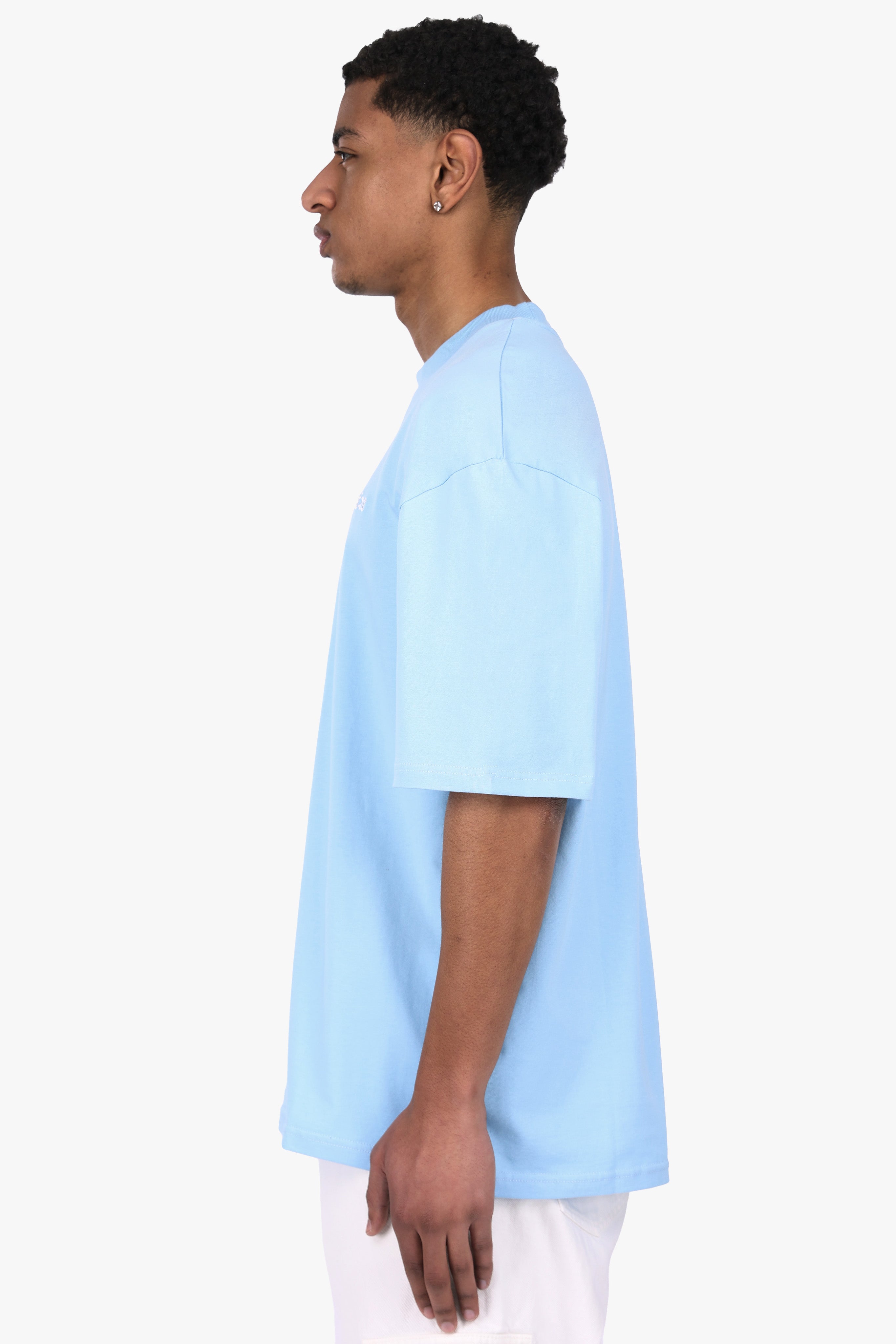 HEAVY OVERSIZE EMBO T-SHIRT BABY BLUE