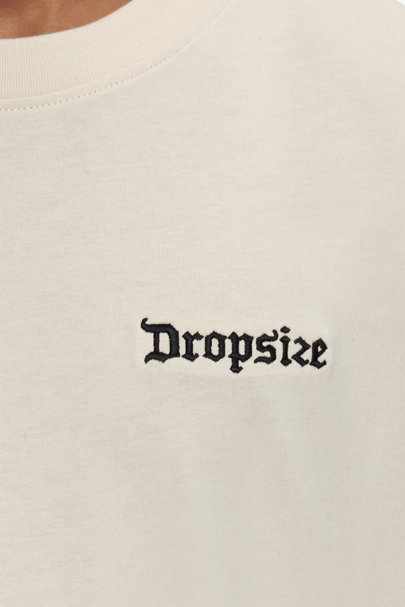 HEAVY OVERSIZE EMBO T-SHIRT COCONUT MILK