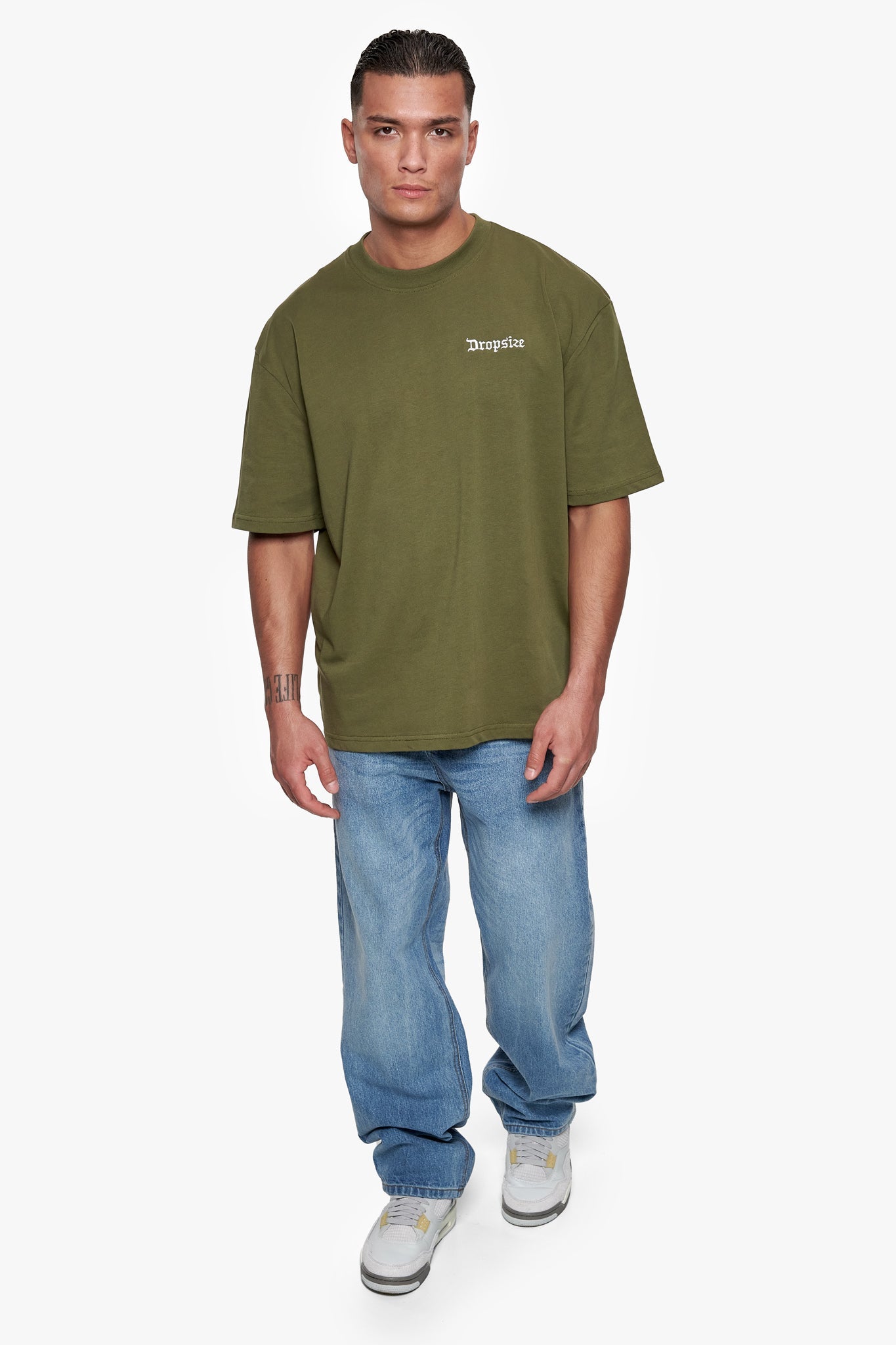 HEAVY OVERSIZE EMBO T-SHIRT OLIVE