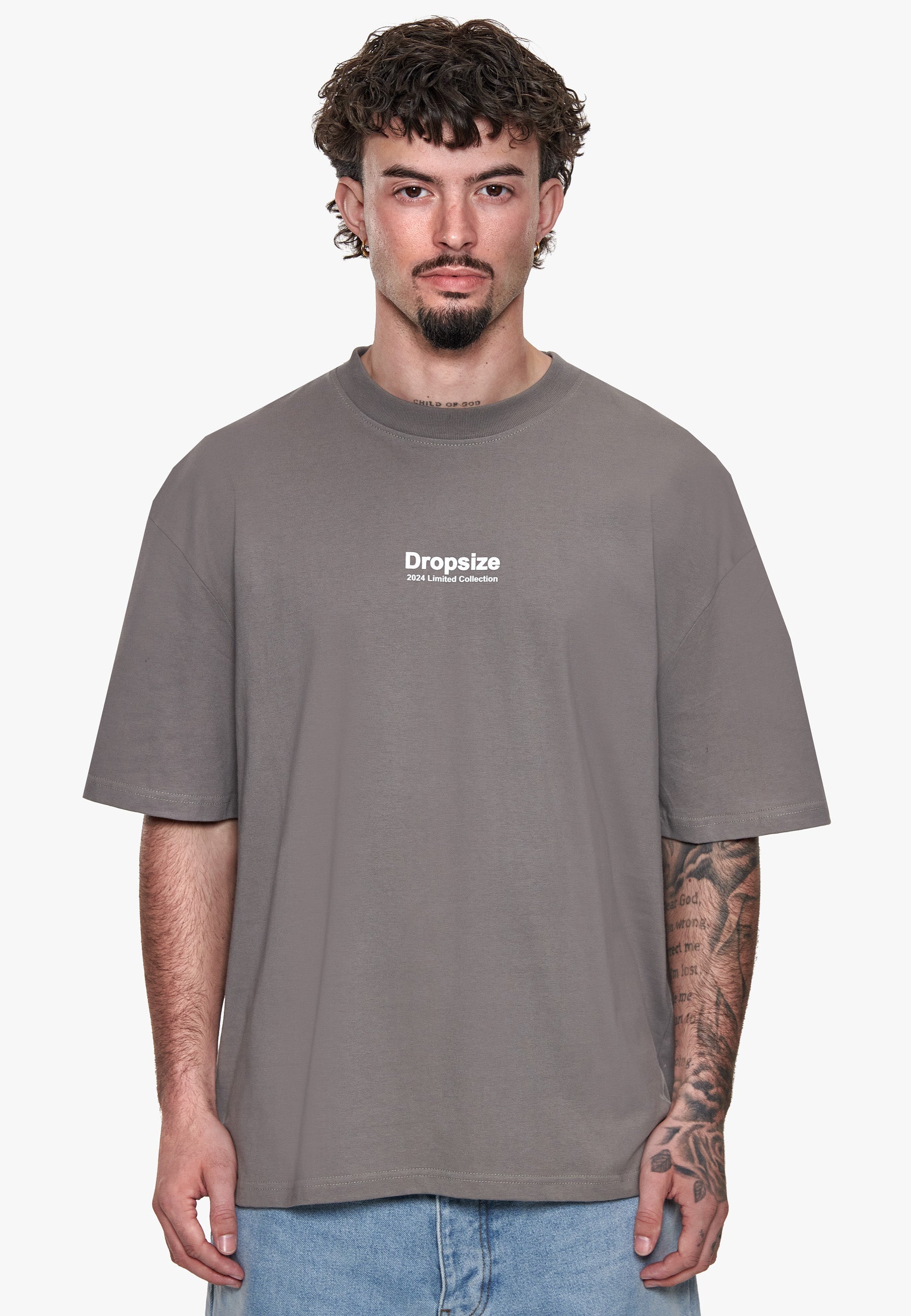 HEAVY OVERSIZED WORLD WIDE T-SHIRT DRIFTWOOD