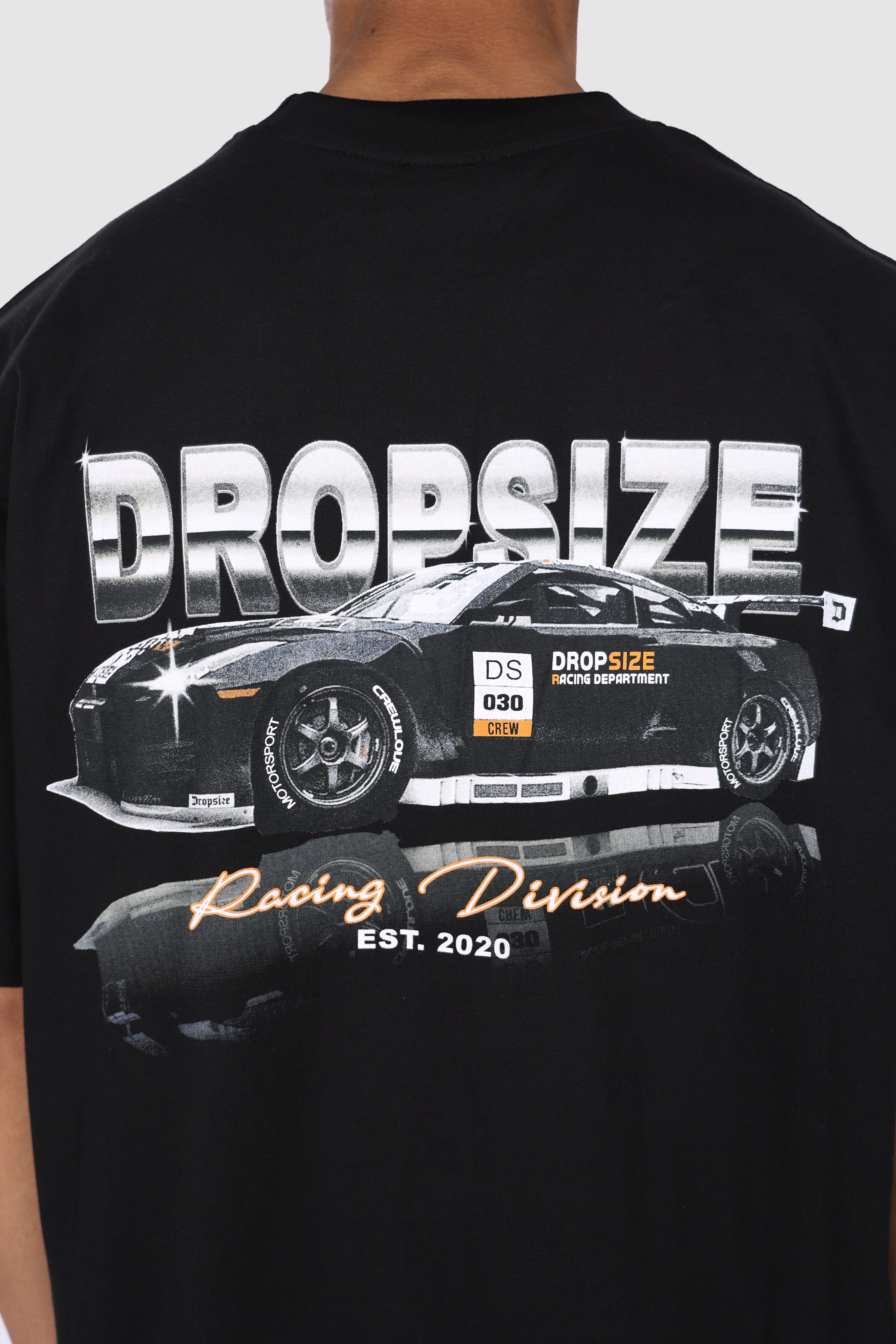 HEAVY OVERSIZE RACING DIVISION T-SHIRT BLACK
