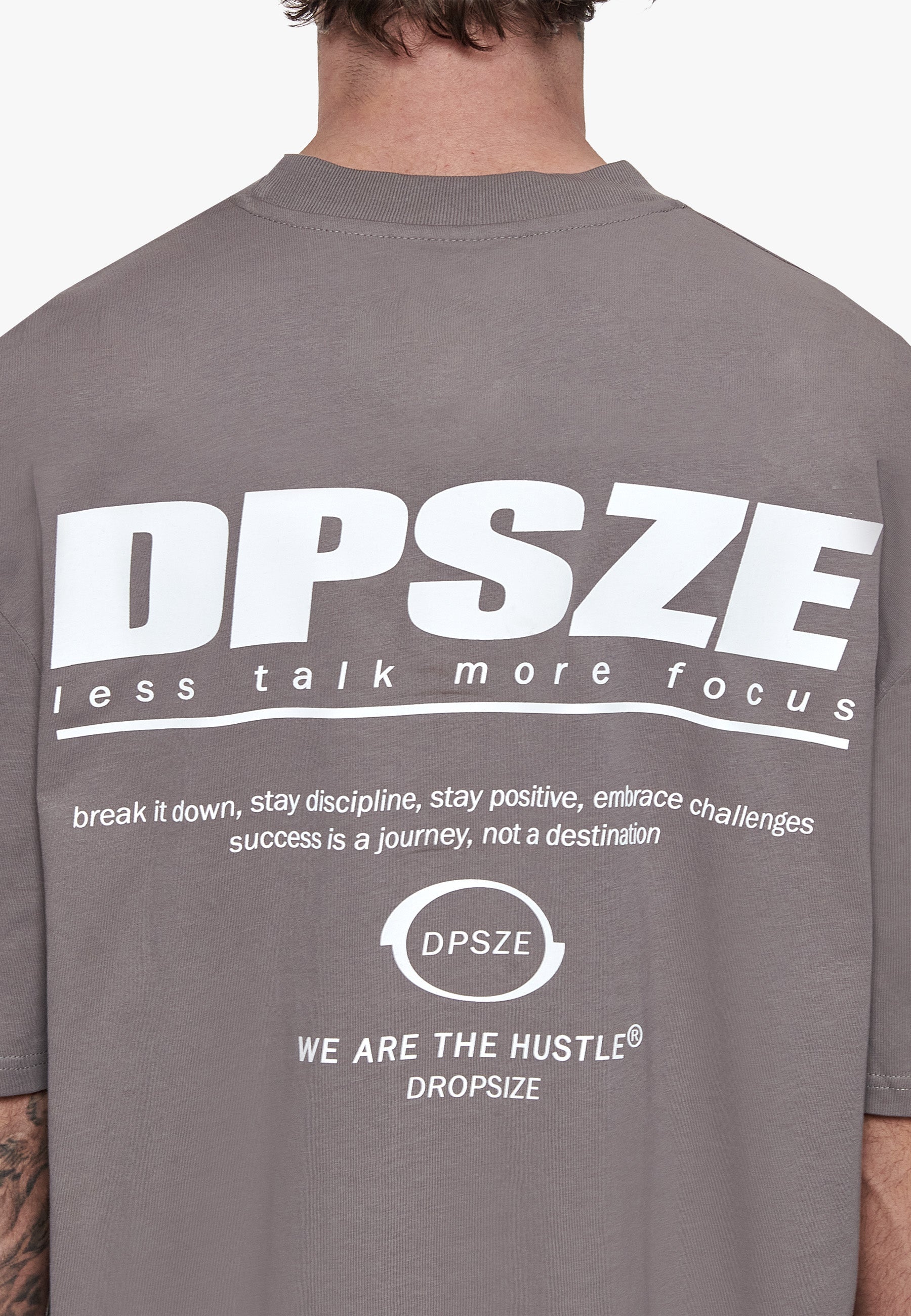 HEAVY OVERSIZE LESS TALK T-SHIRT DRIFTWOOD