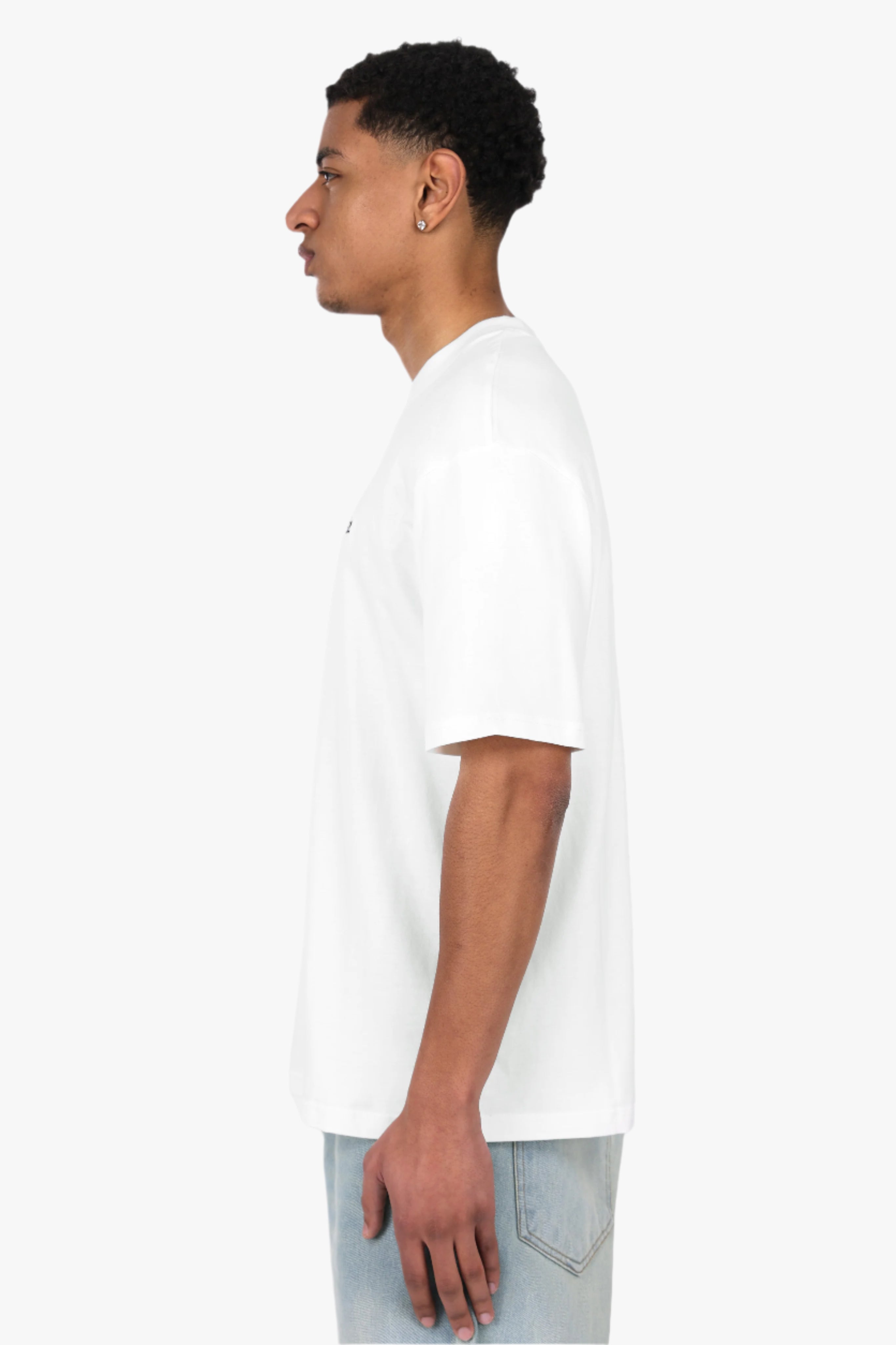 HEAVY V2 EMBO T-SHIRT CREAM WHITE