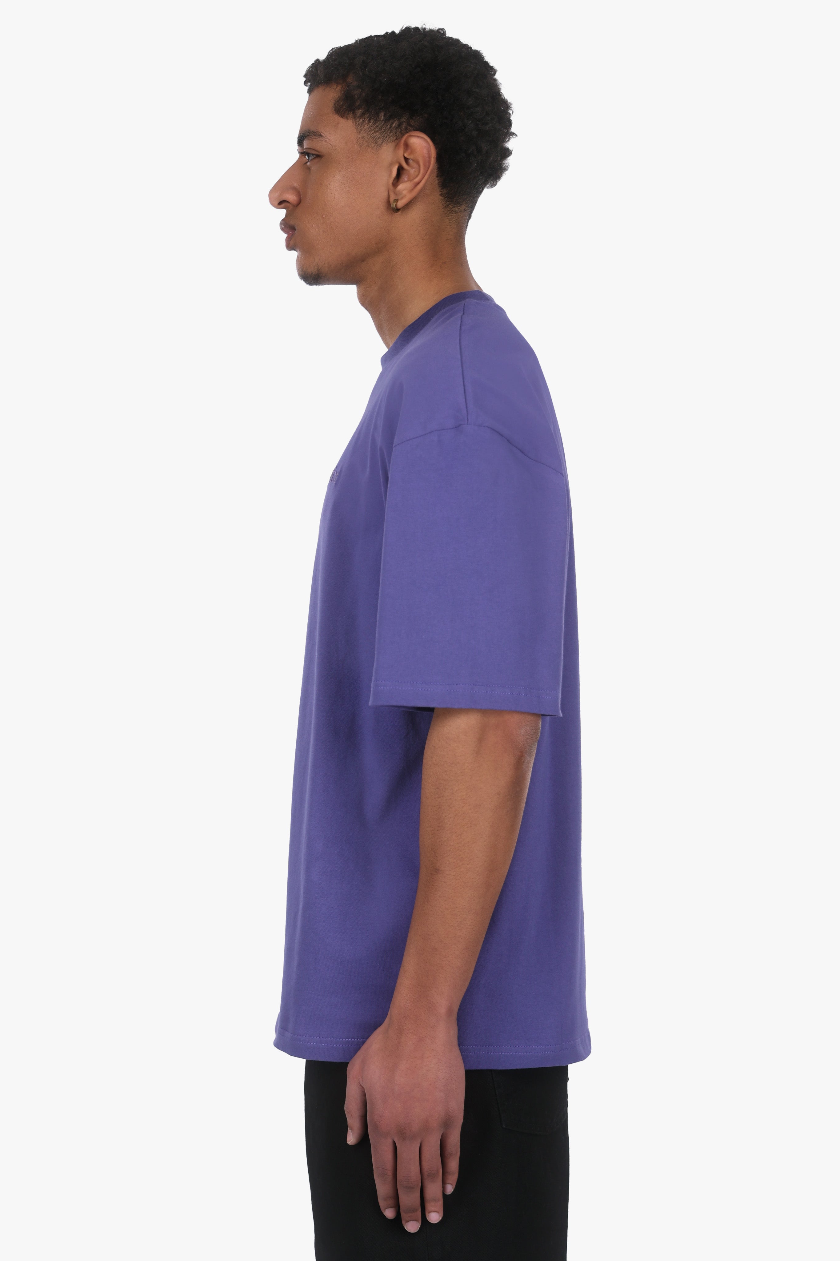 HEAVY OVERSIZE EMBO T-SHIRT BLUE