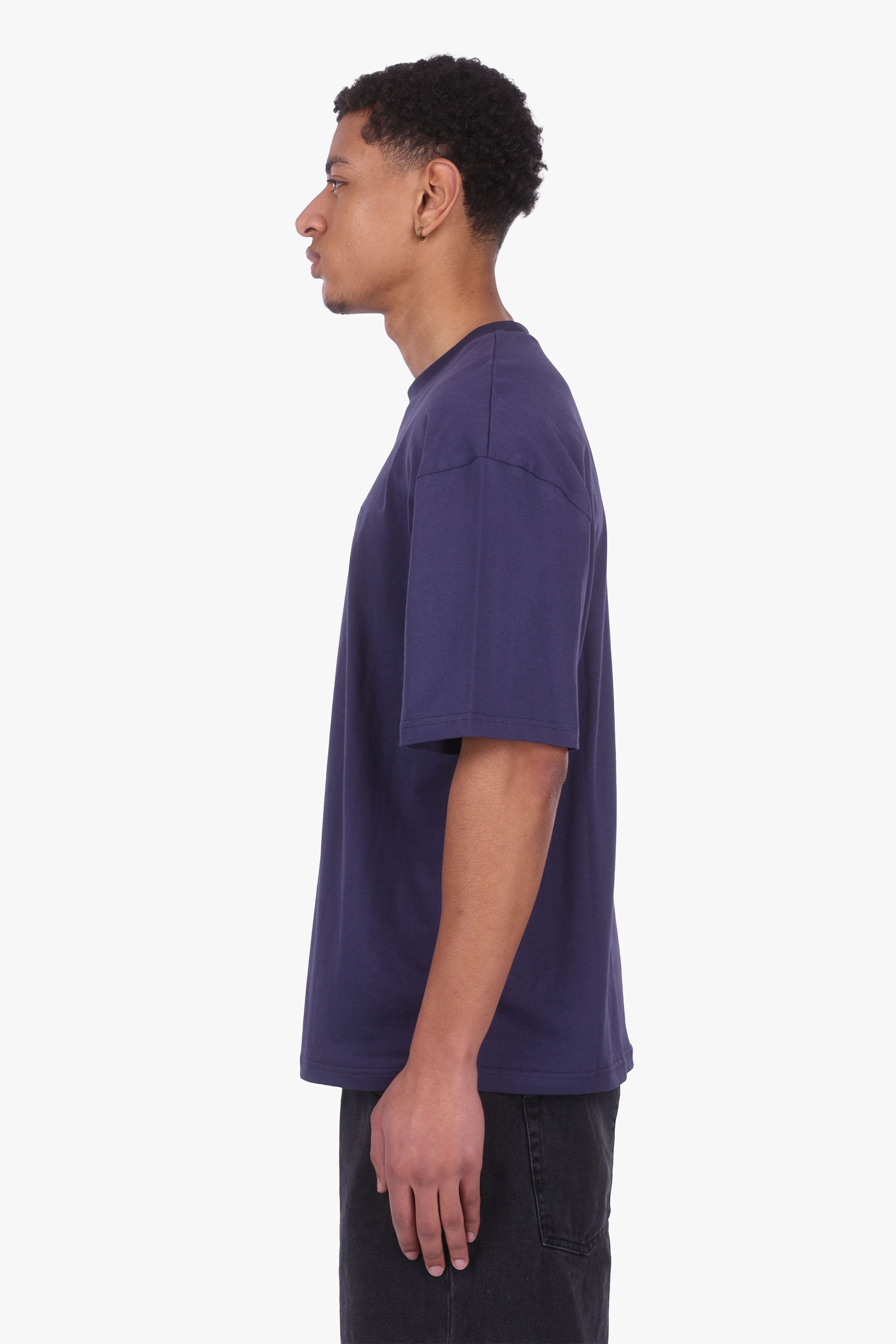 HEAVY OVERSIZE EMBO T-SHIRT NAVY