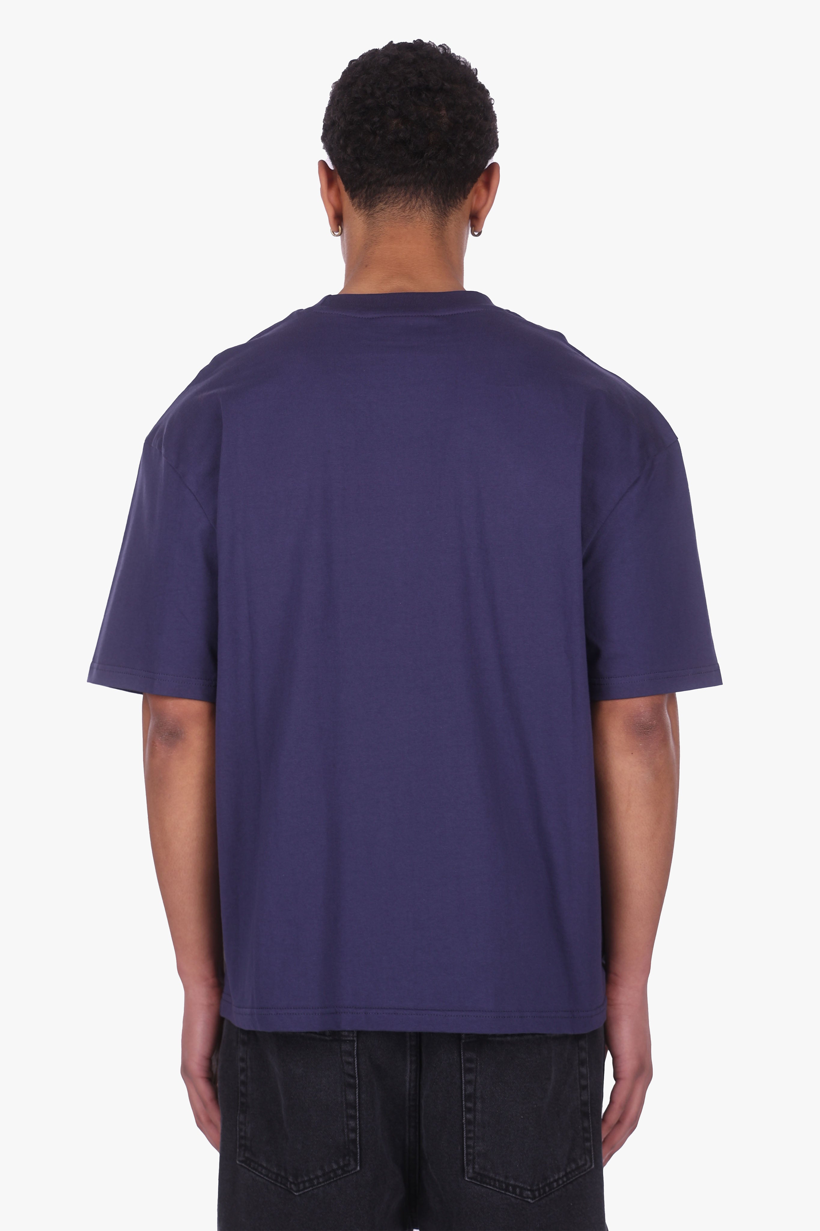 HEAVY OVERSIZE EMBO T-SHIRT NAVY