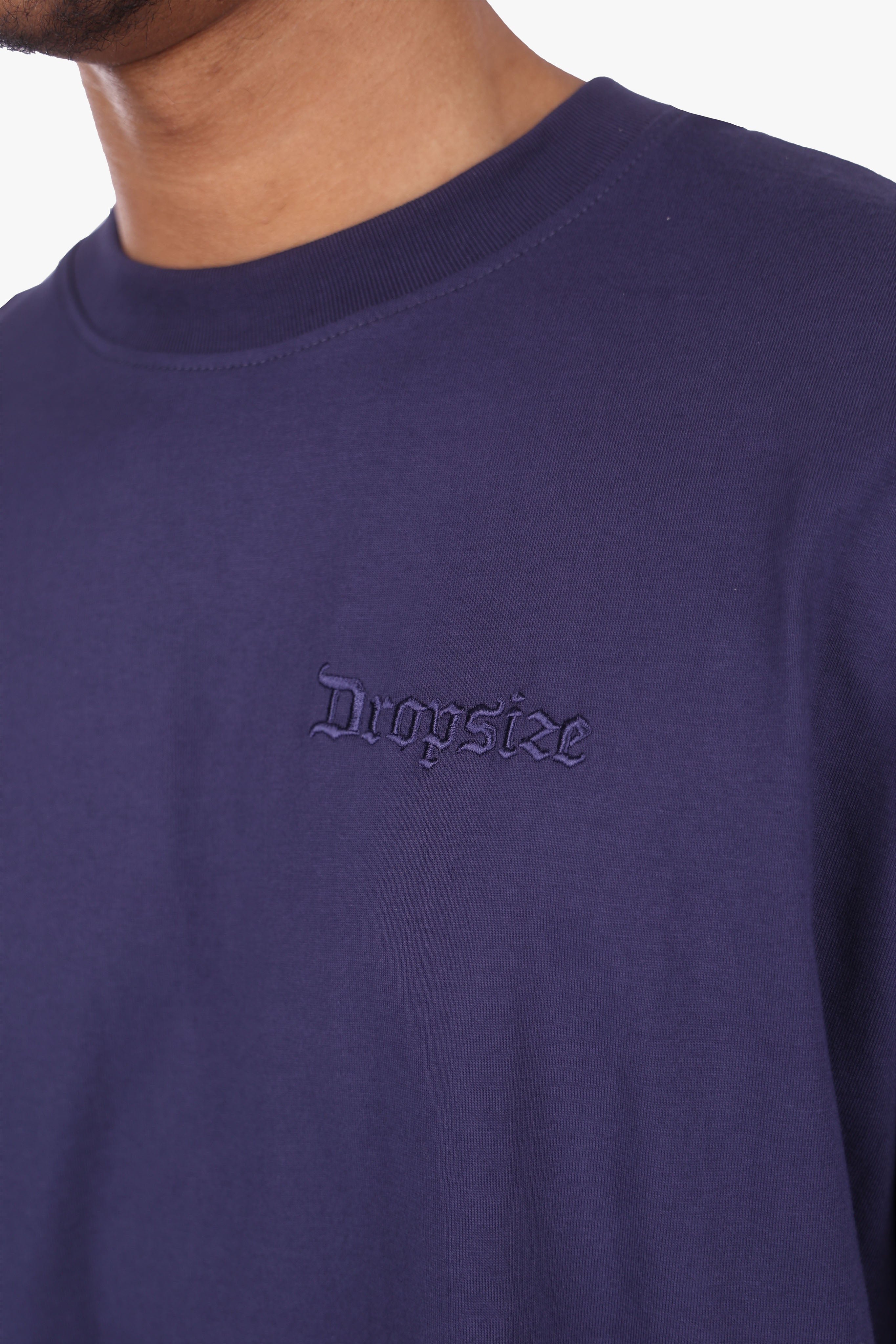 HEAVY OVERSIZE EMBO T-SHIRT NAVY