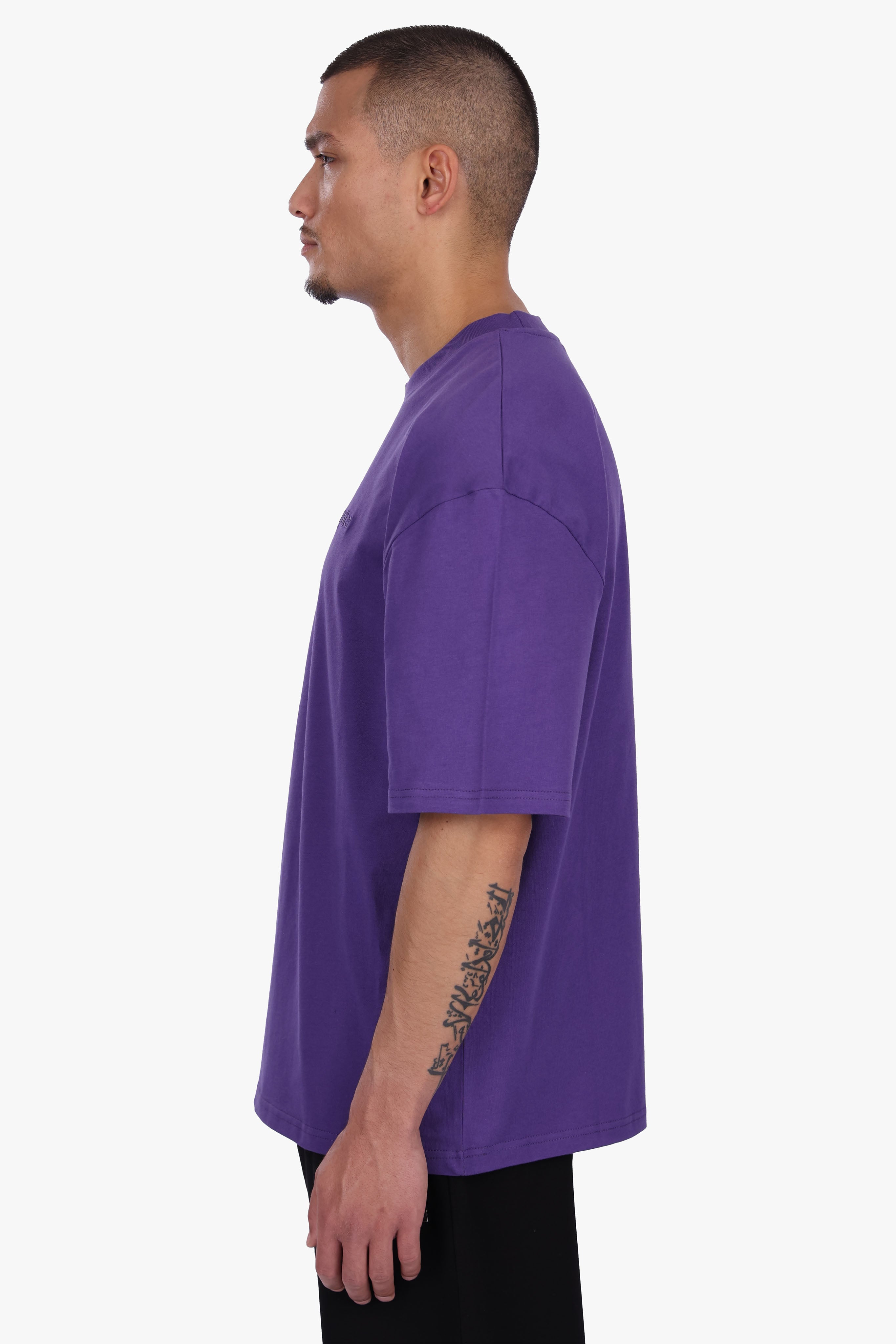 HEAVY OVERSIZE EMBO T-SHIRT PURPLE