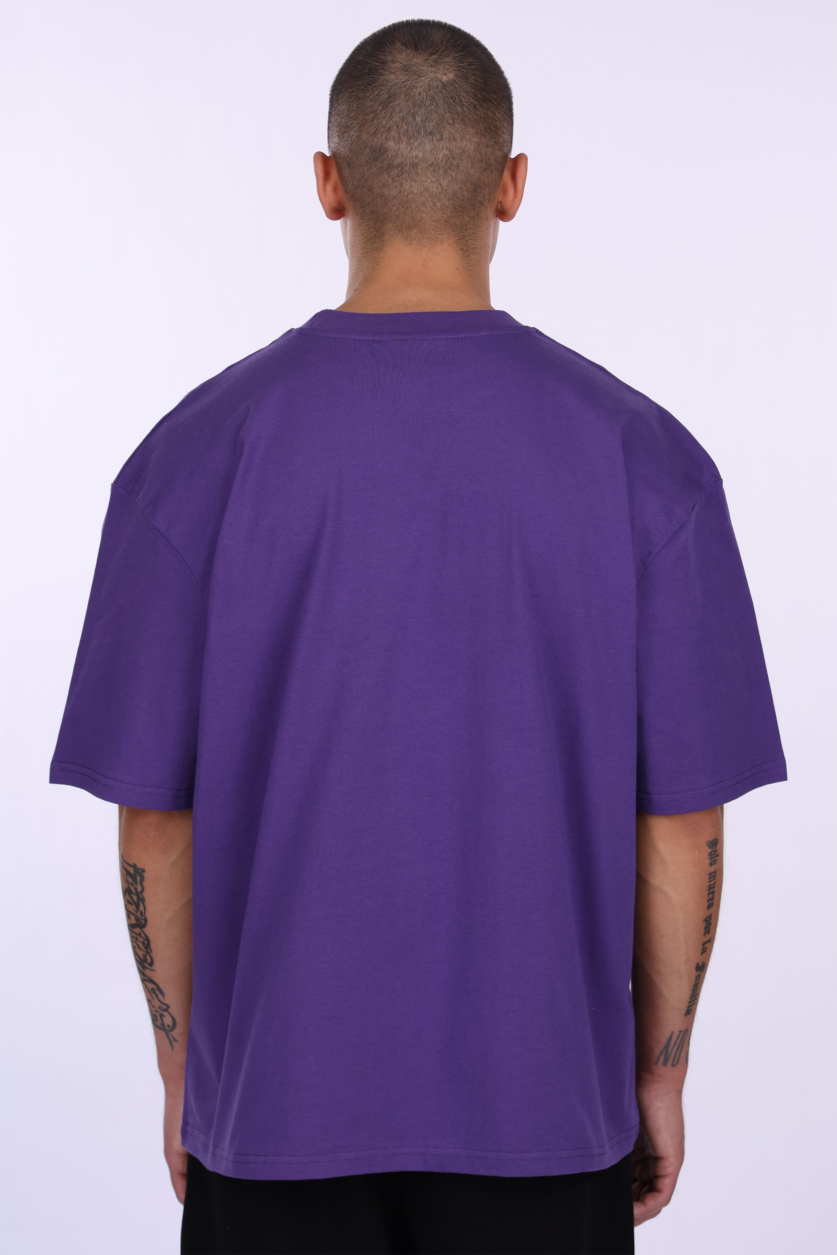 HEAVY OVERSIZE EMBO T-SHIRT PURPLE