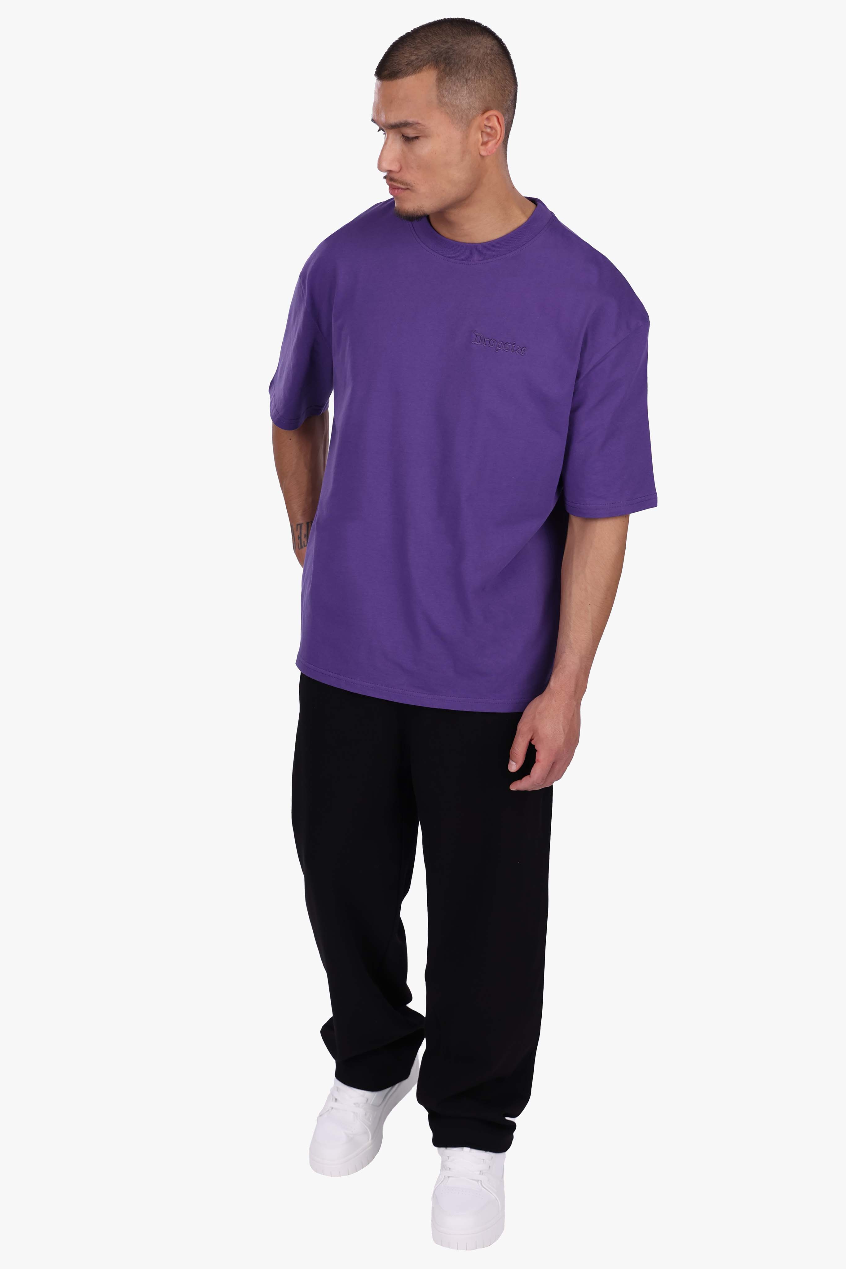 HEAVY OVERSIZE EMBO T-SHIRT PURPLE