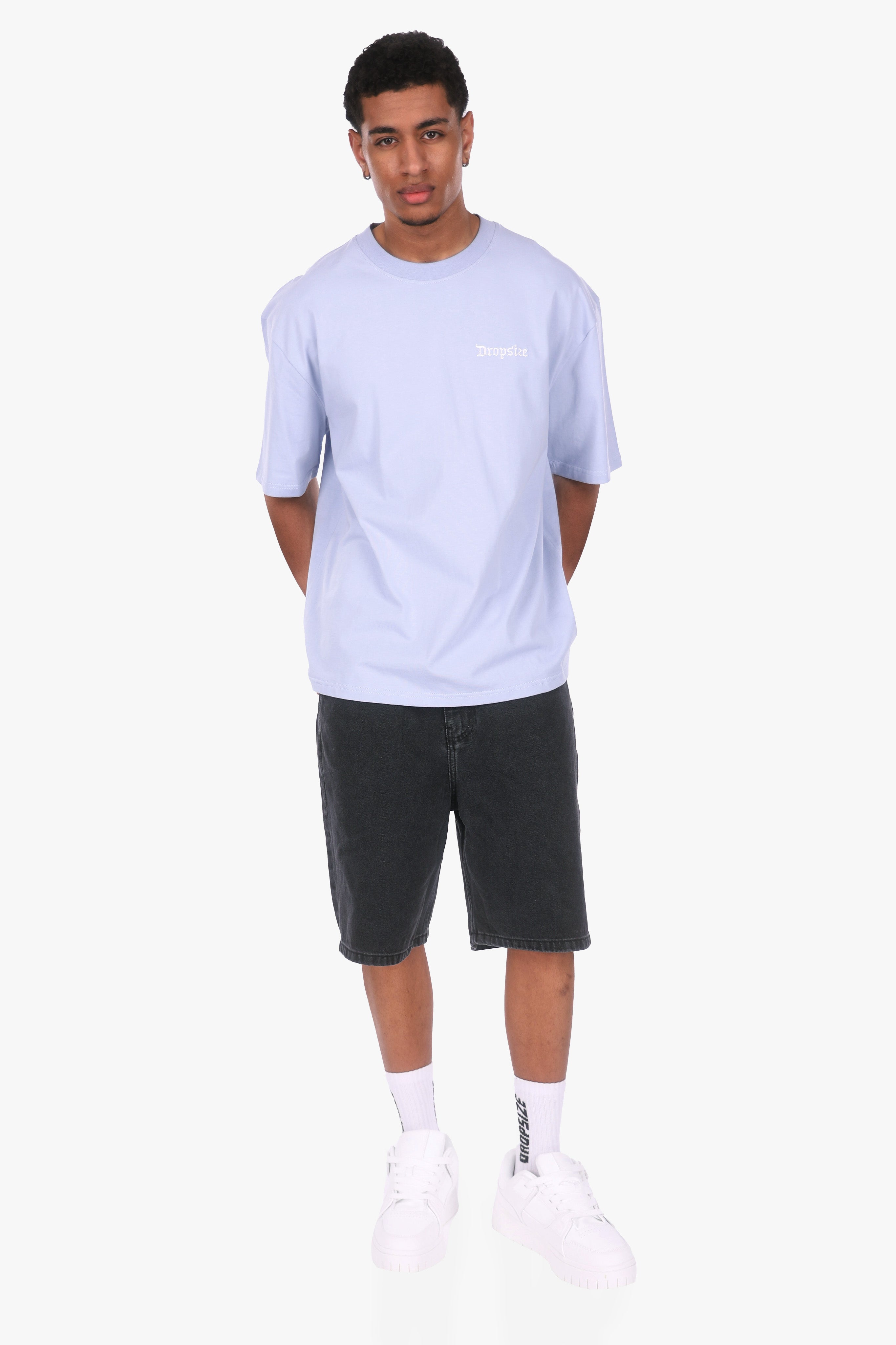 HEAVY OVERSIZE EMBO T-SHIRT VINTAGE BLUE