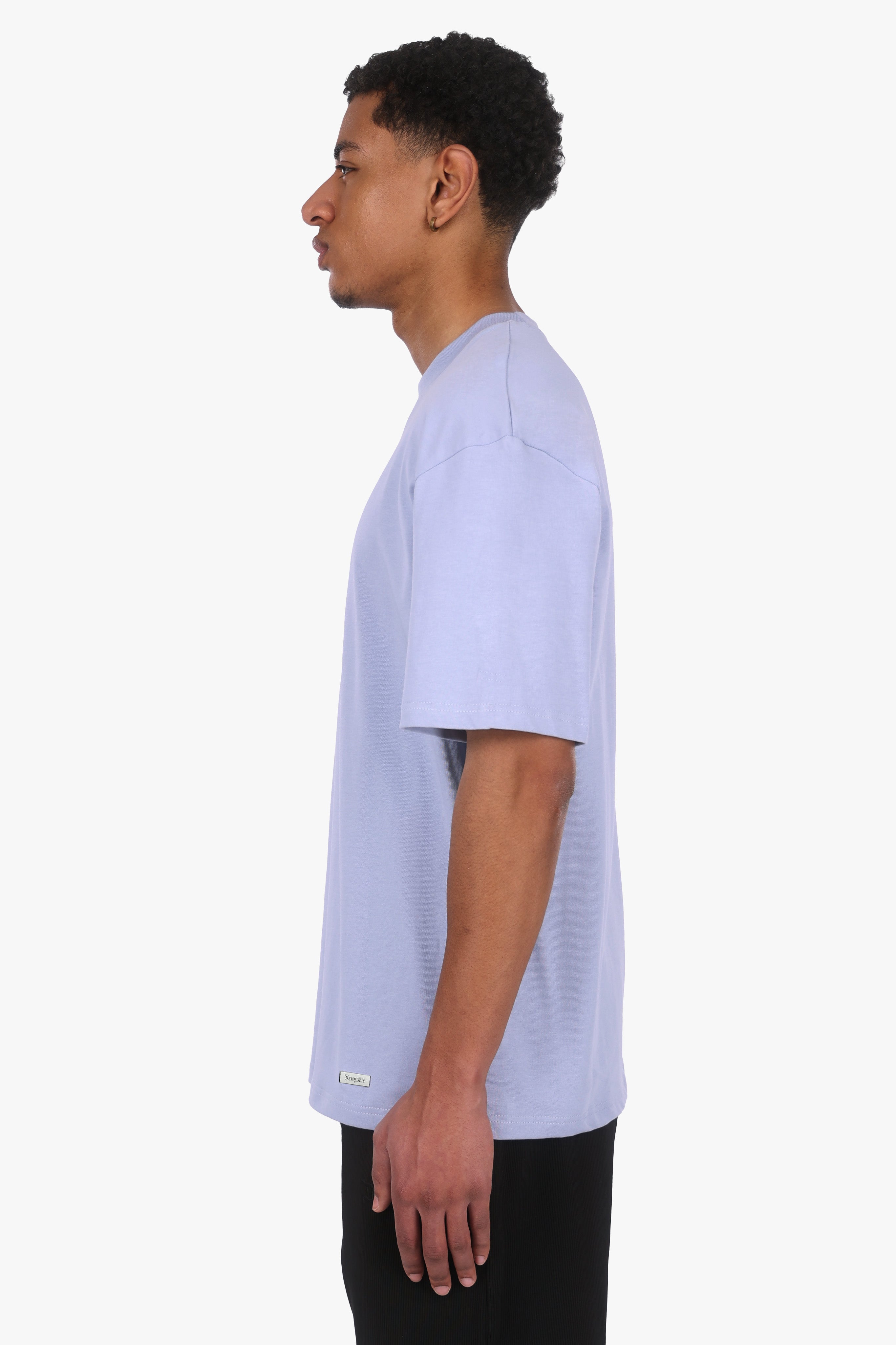 HEAVY OVERSIZE METAL PATCH T-SHIRT VINTAGE BLUE