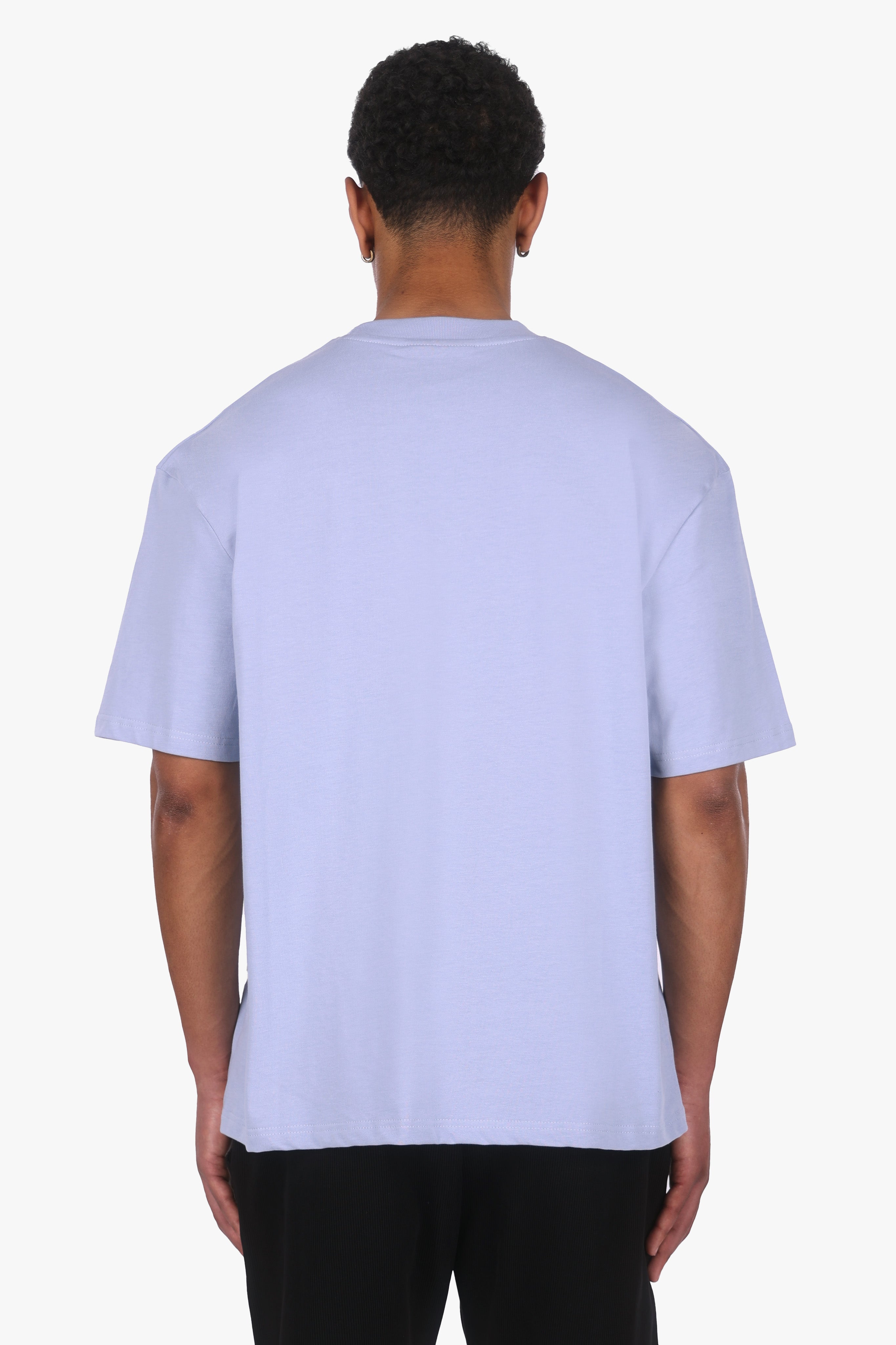 HEAVY OVERSIZE METAL PATCH T-SHIRT VINTAGE BLUE