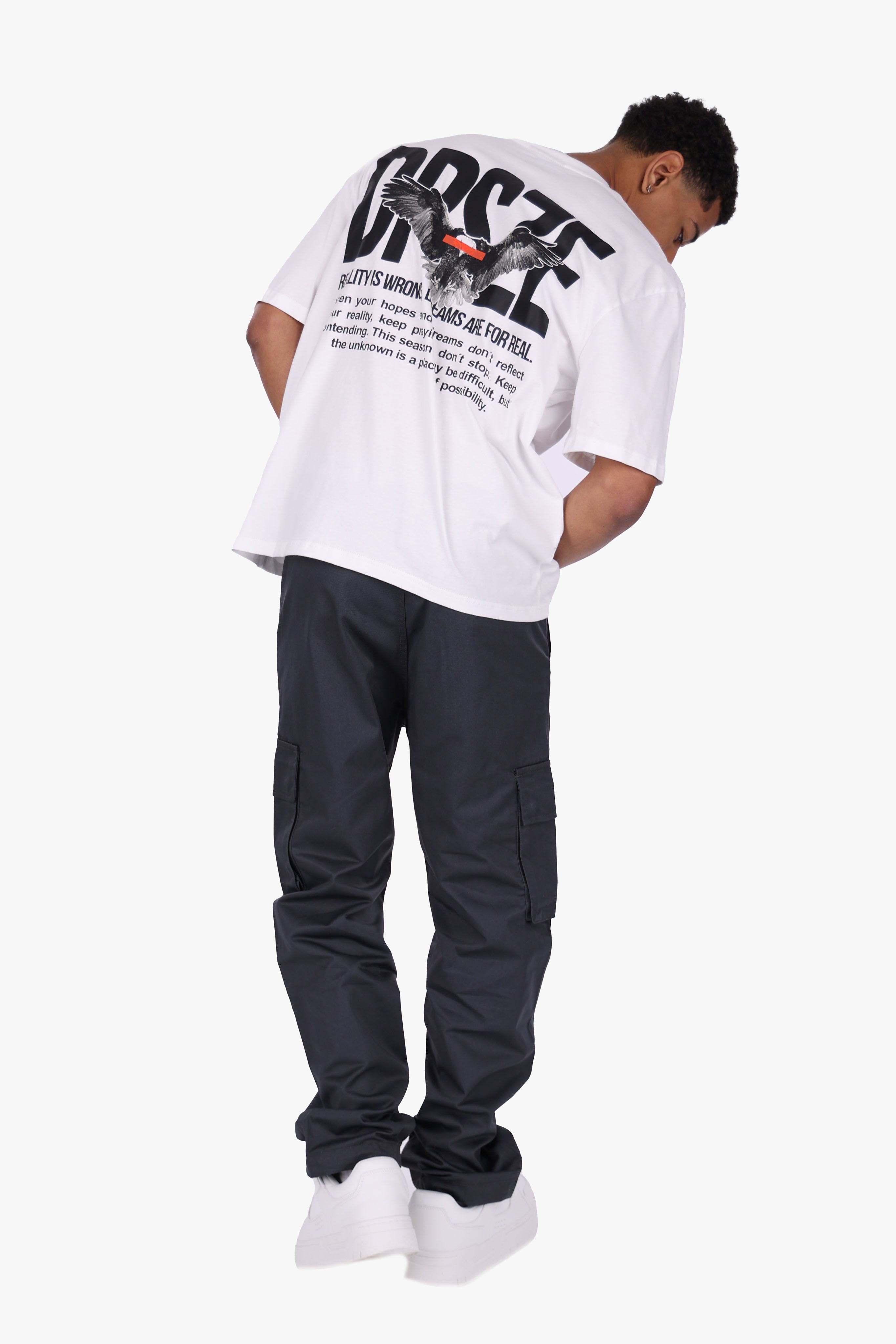 HEAVY OVERSIZE DPSZE EAGLE T-SHIRT WHITE