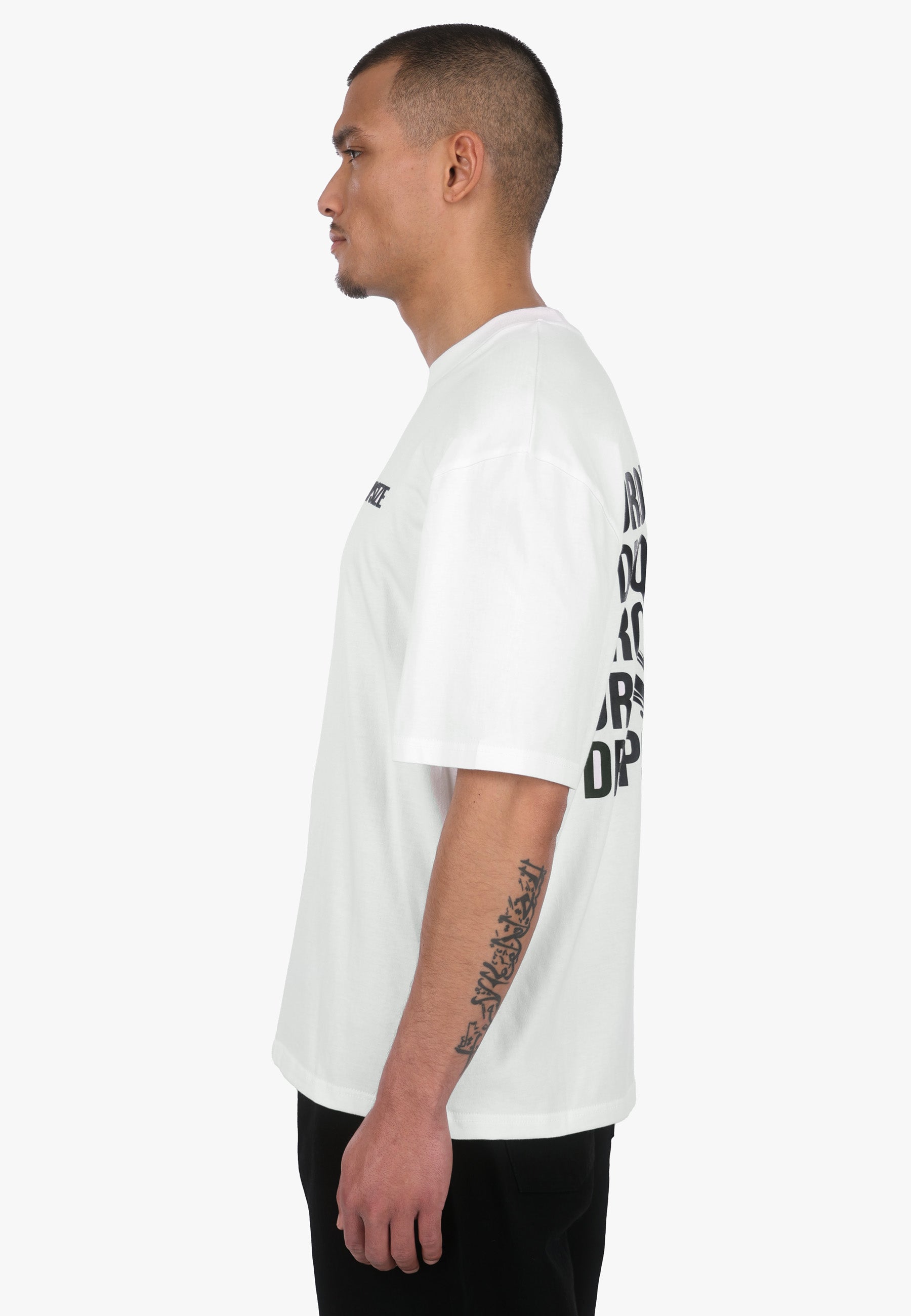 HEAVY OVERSIZE SWIRL T-SHIRT CREAM WHITE