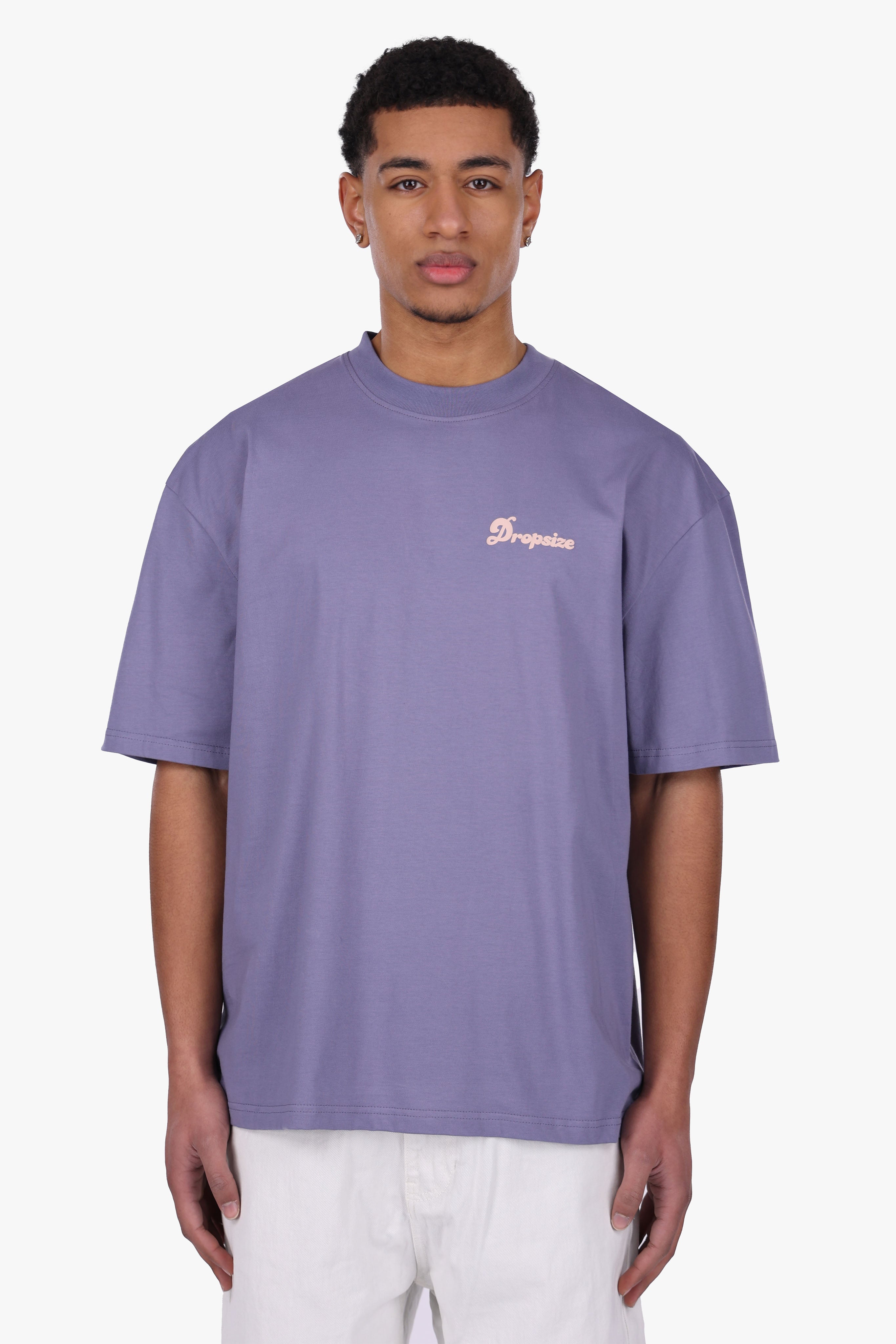 HEAVY OVERSIZED DREAM AND GRIND T-SHIRT BLUE GRANITE